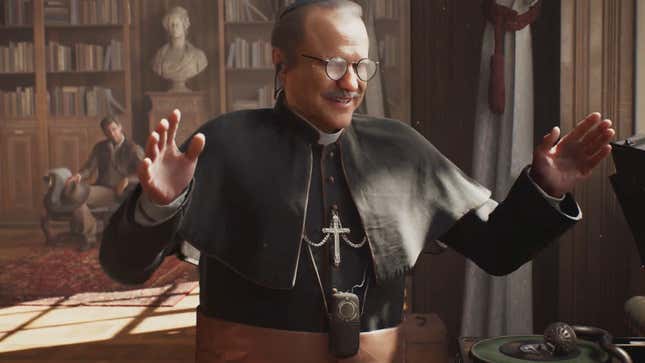 A screenshot shows Antonio from The Great Circle. 