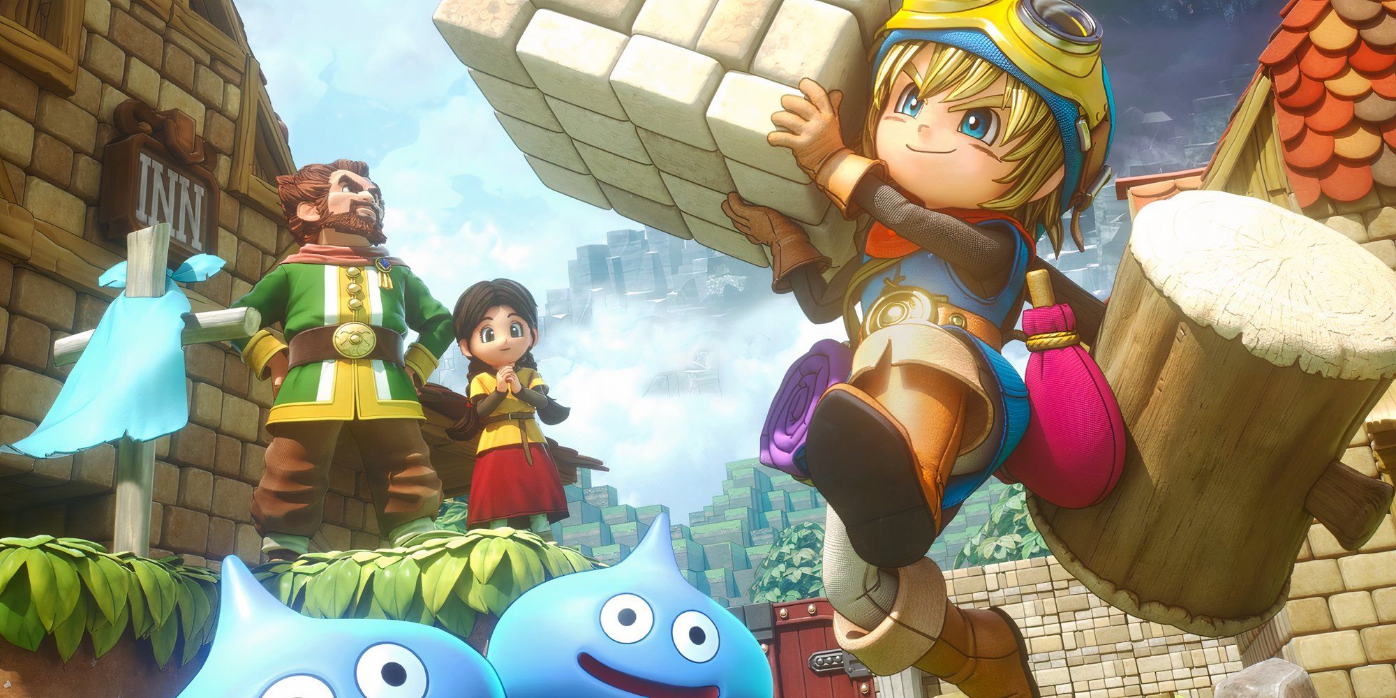 Promo art featuring characters in Dragon Quest Builders