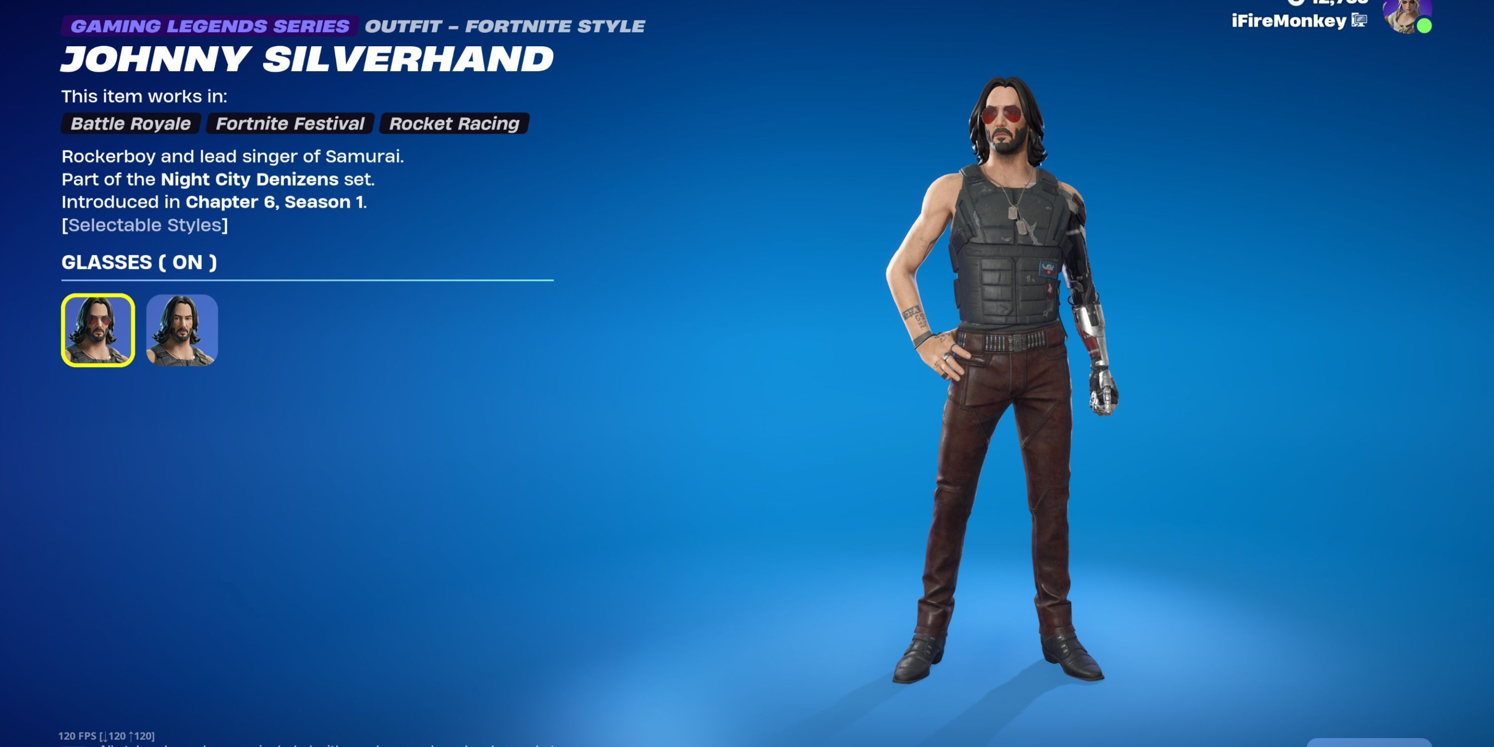 johnny silverhand in fortnite