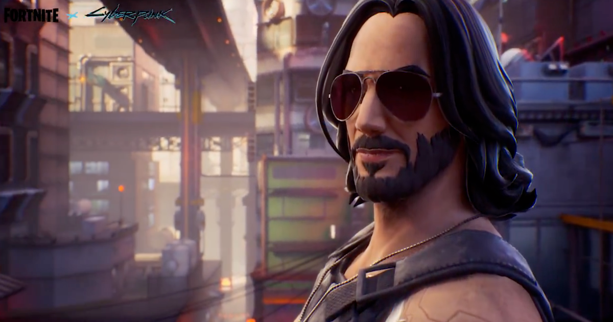 Keanu Reeves is in Fortnite again, this time as Cyberpunk 2077's Johnny Silverhand, and he's bringing his nuke along