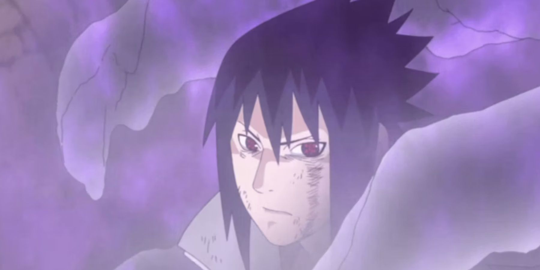 Mei's Boil Release melts Sasuke's Susanoo in Naruto: SHippuden.