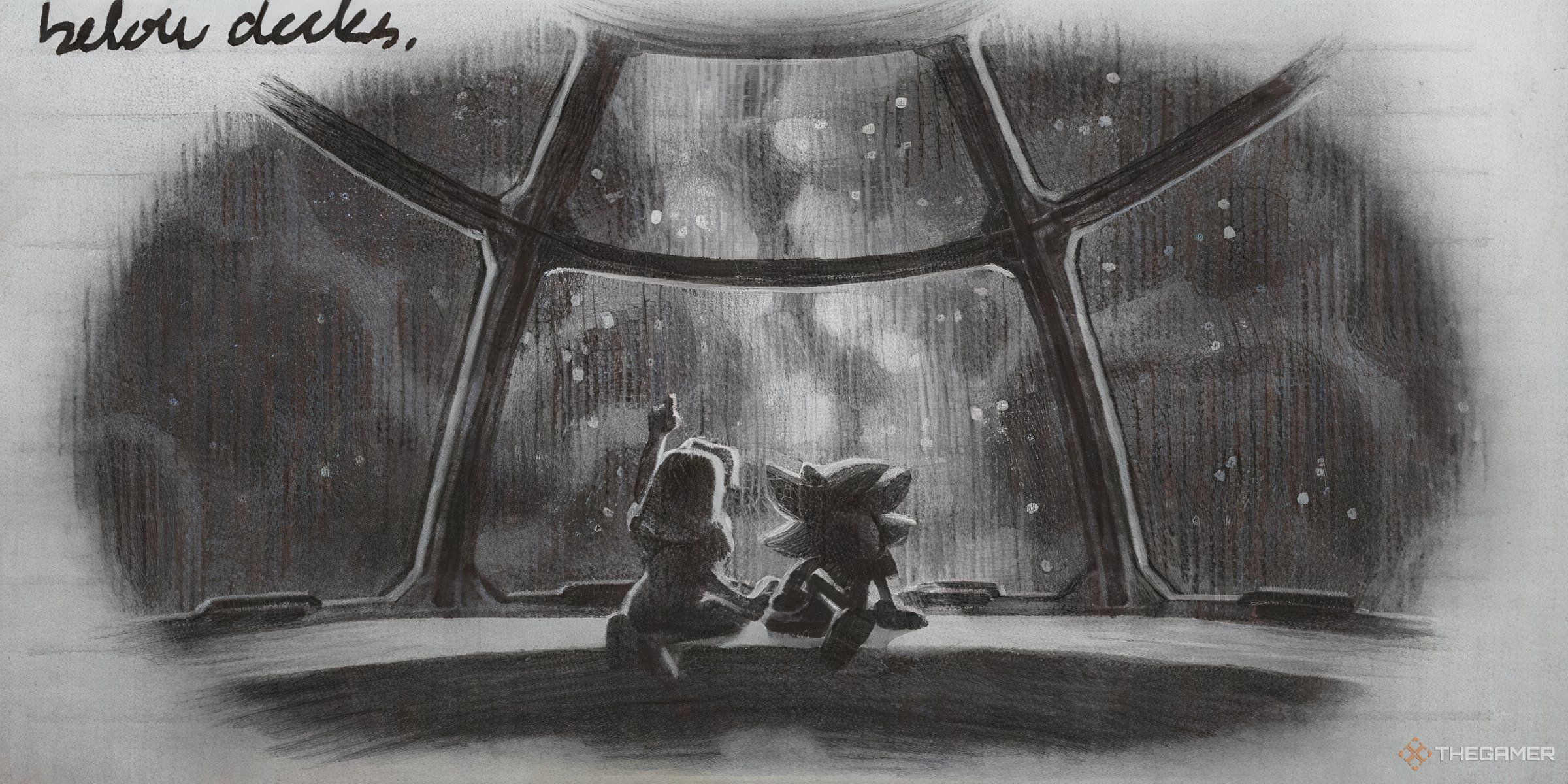 Shadow The Hedgehog And Maria Stargazing From Gerald Robotnik's Journal In Sonic X Shadow Generations.