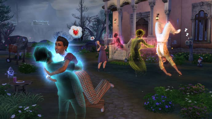 Ghosts and their living loved ones throw a wild party in a graveyard.