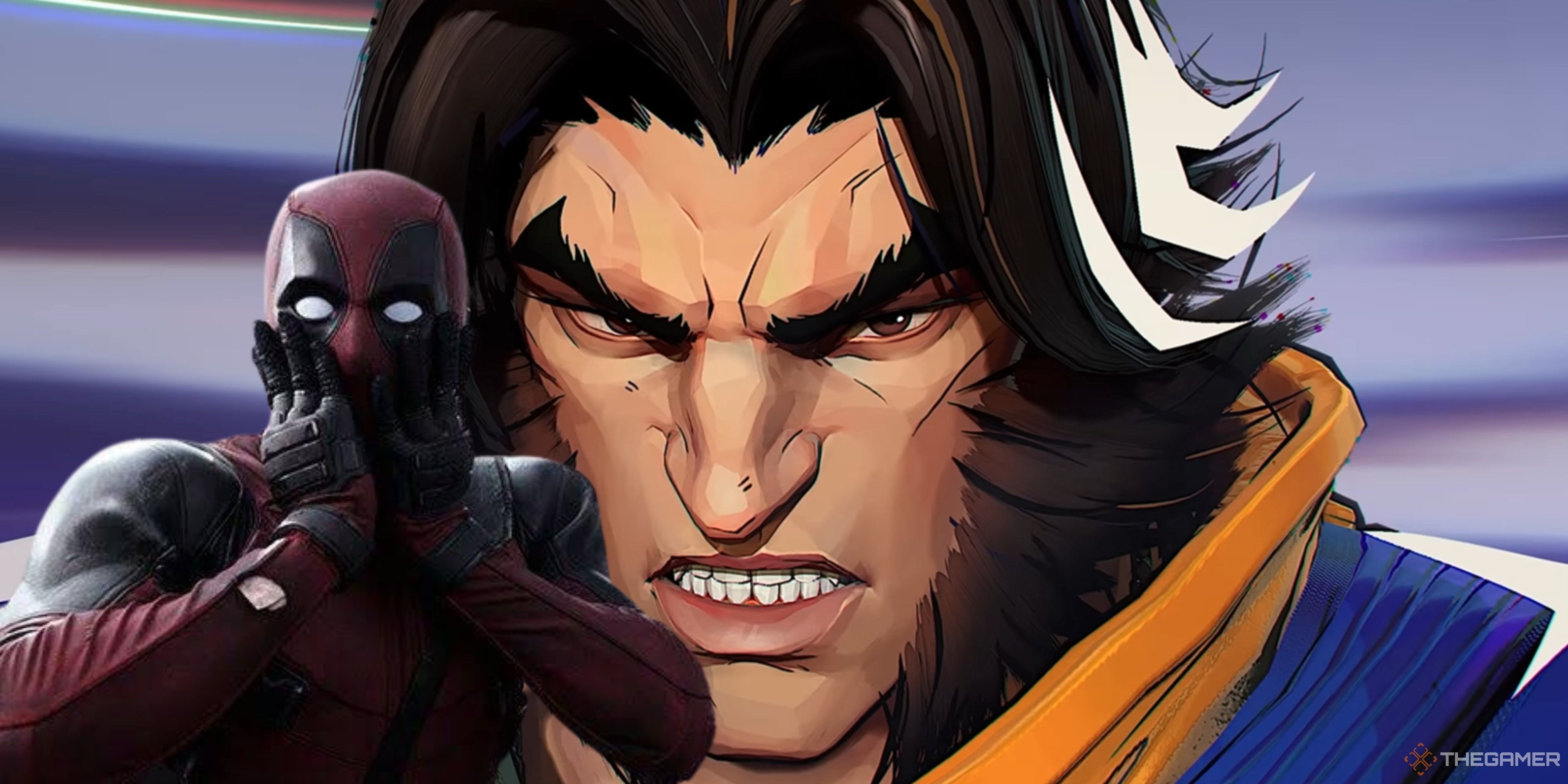 shocked deadpool in front of wolverine in marvel rivals.