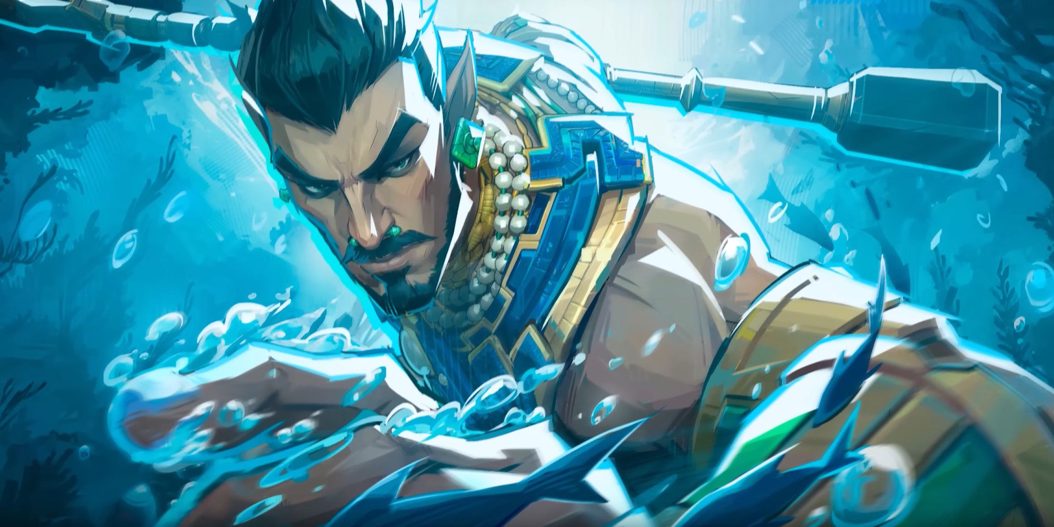 Namor posing underwater in Marvel Rivals 