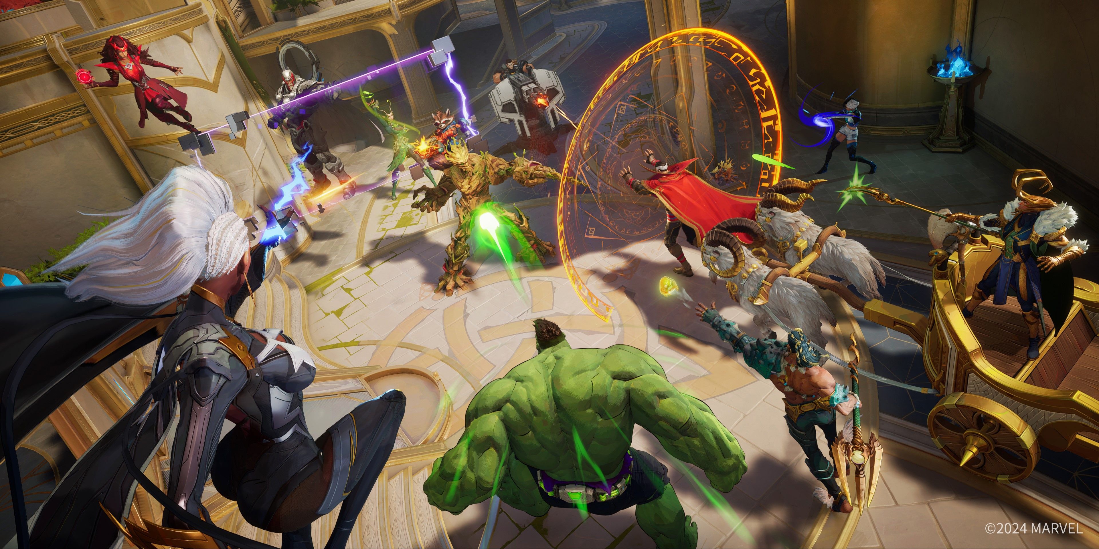 Picture of a team fight - Marvel Rivals