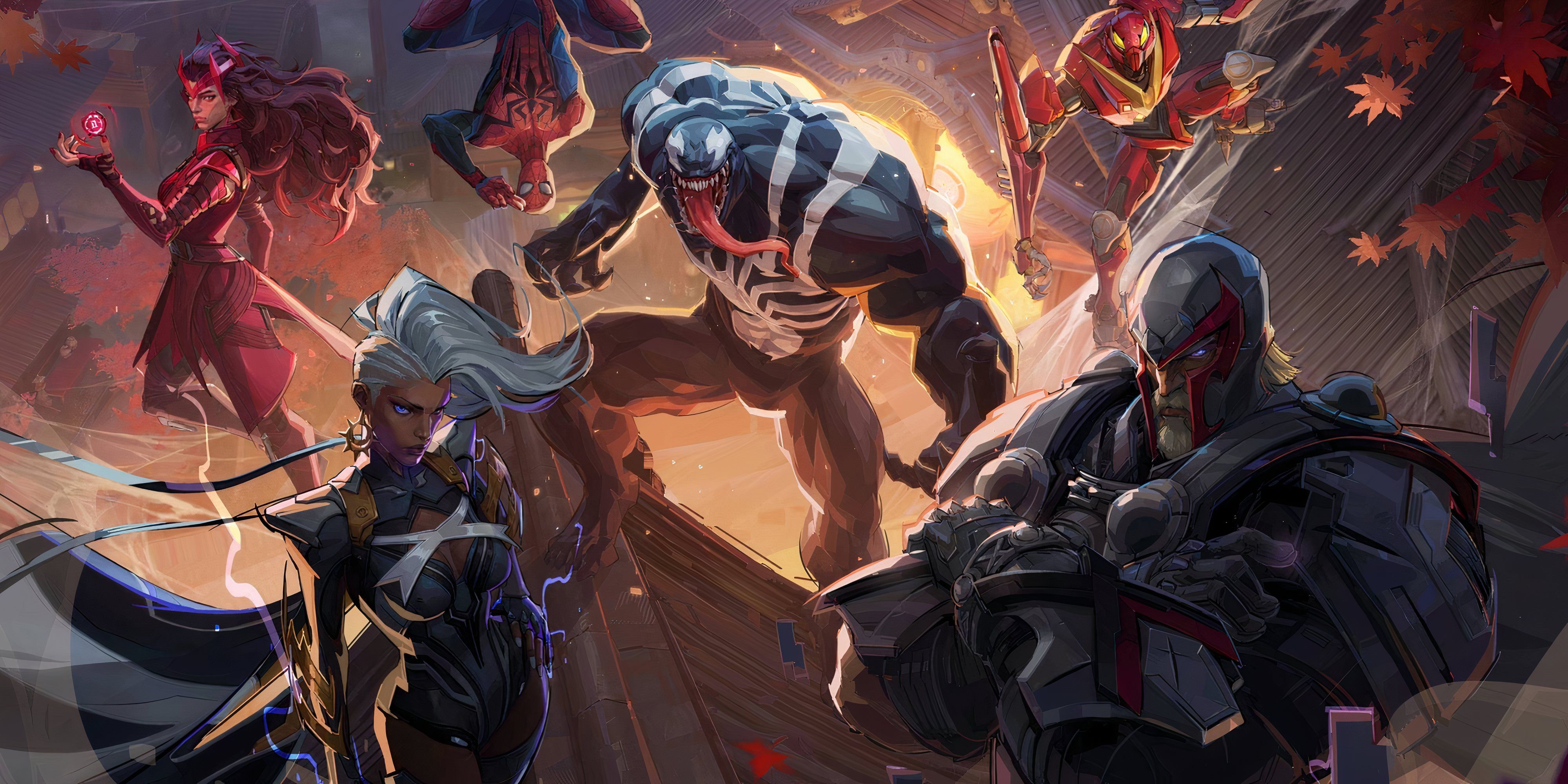 Magnito, Storm, Spider man, Venom and Scarlet witch - Marvel Rivals