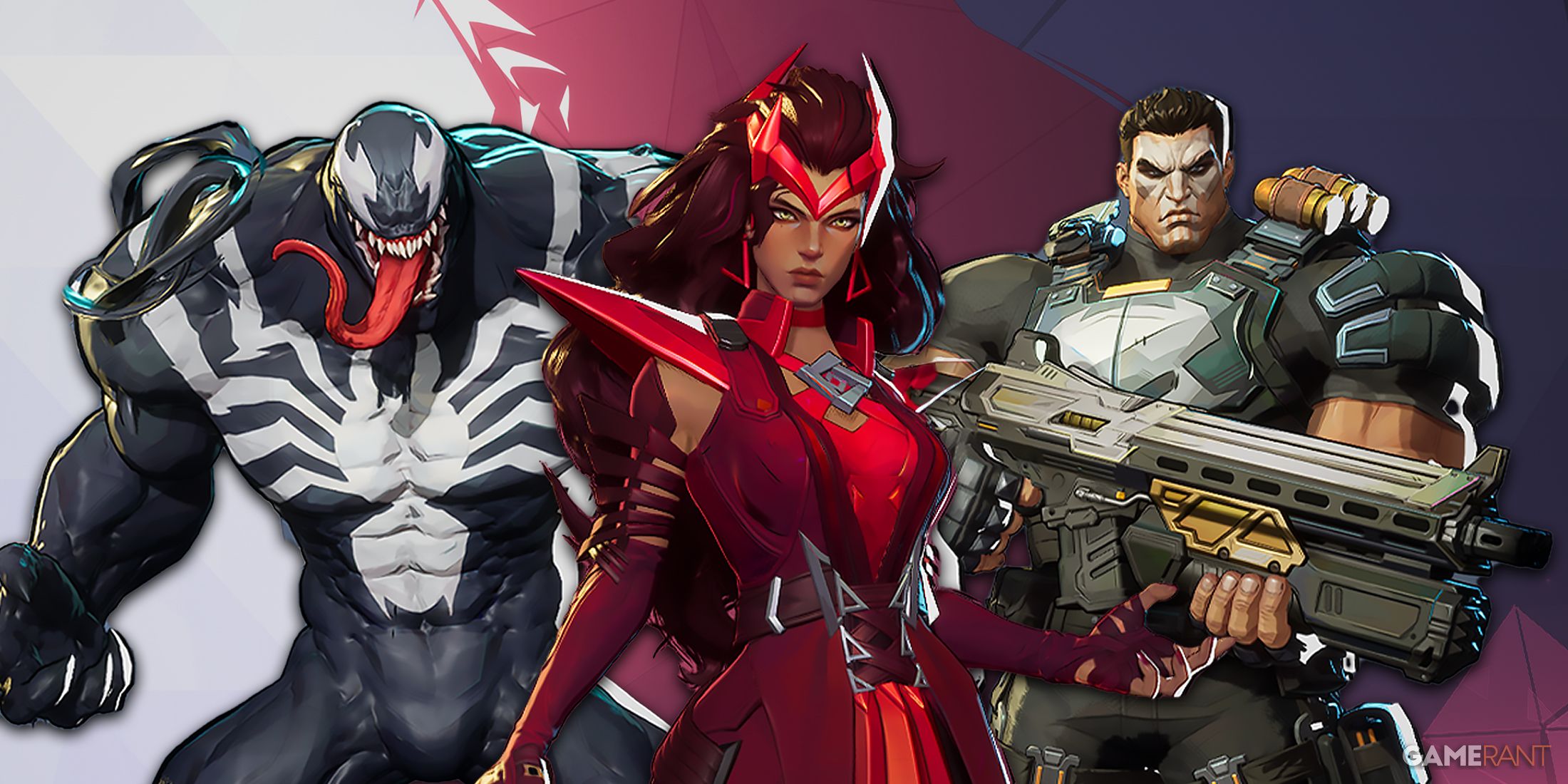 Venom Scarlet Witch and Punisher in Marvel Rivals