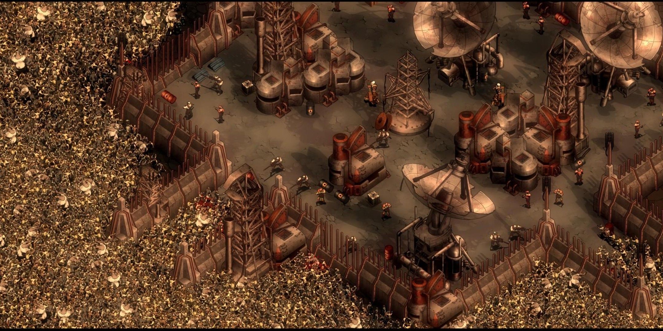 Zombies attacking base by the thousands.