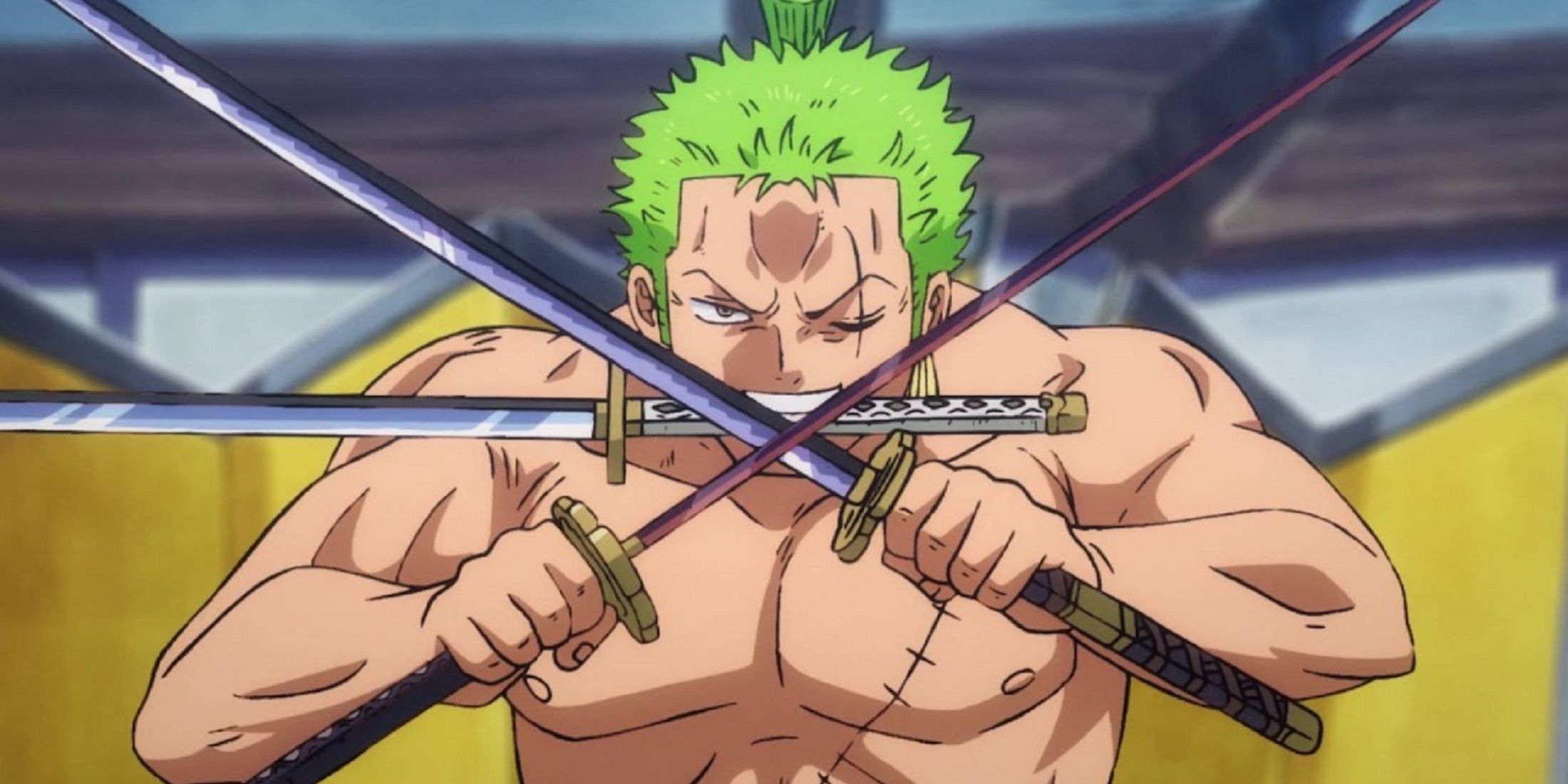 Roronoa Zoro, also known as 'Pirate Hunter' Zoro from One Piece anime