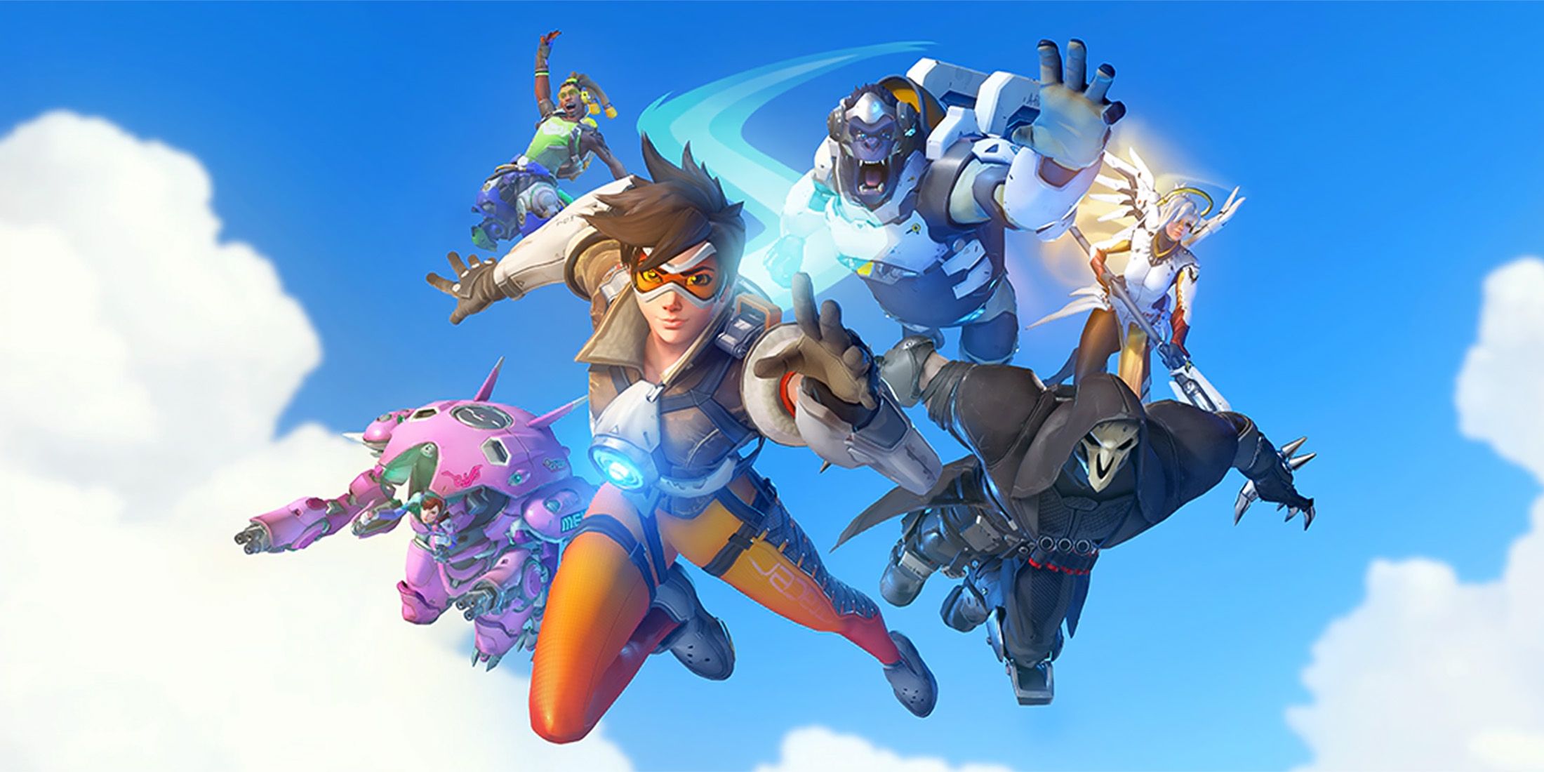 Overwatch 2 characters falling from the sky