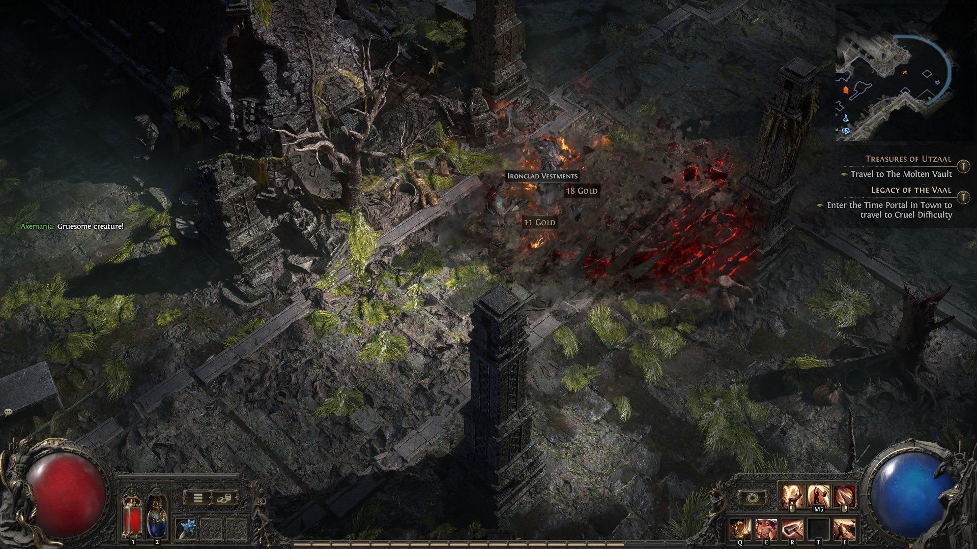 Aftershock triggered by Sunder in PoE 2