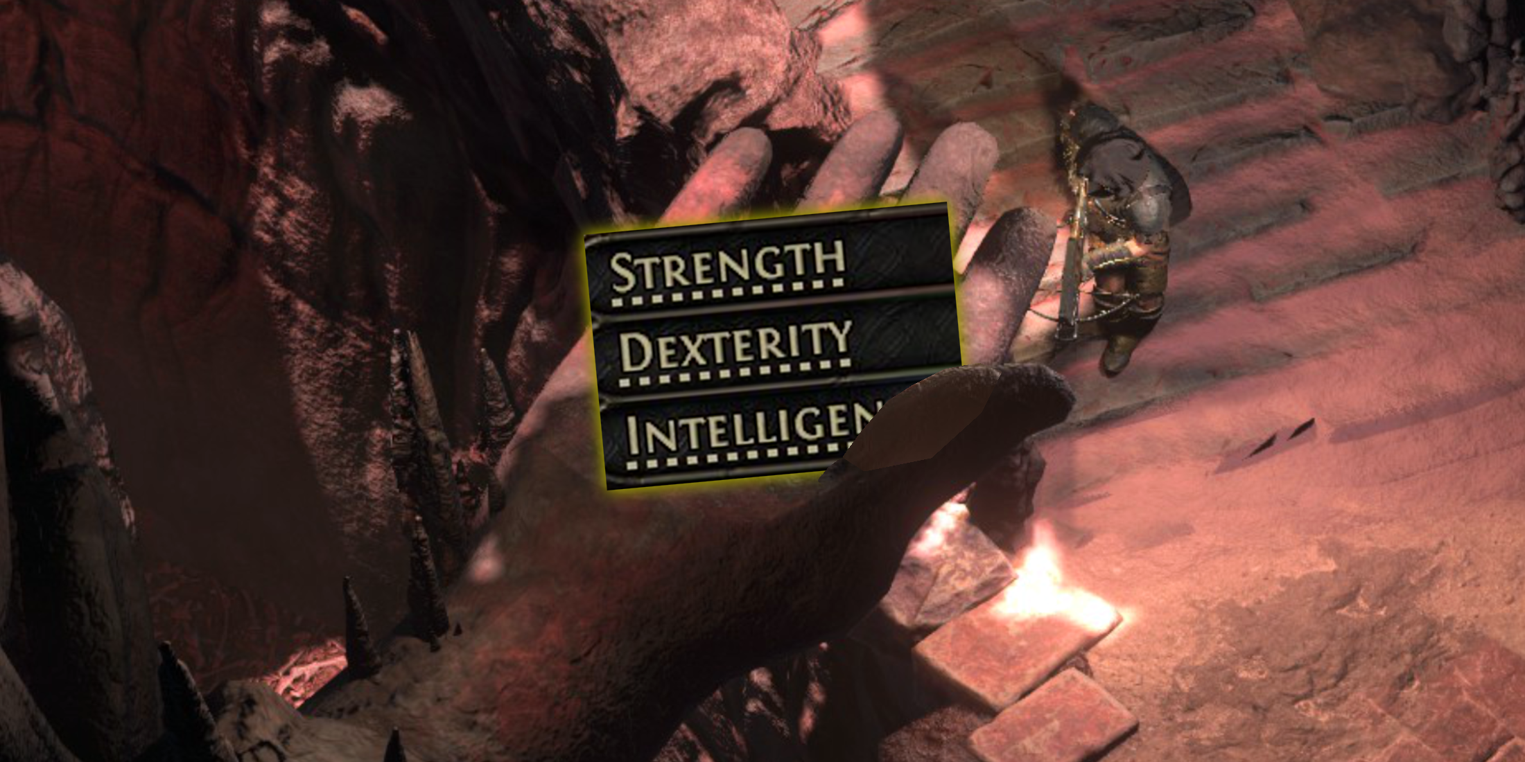 Path of Exile 2 Attributes System PoE 2 Attribute Strength Intelligence Dexterity Stat Hand Titan