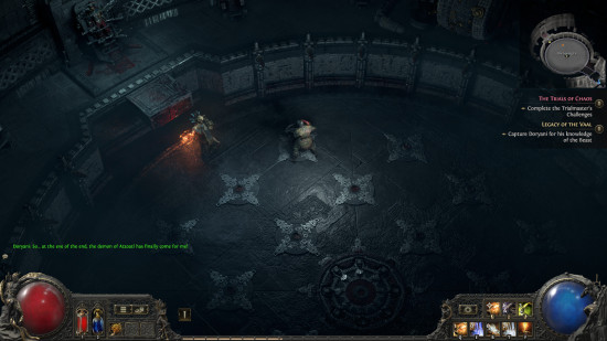 facing doryani in his arena in path of exile 2