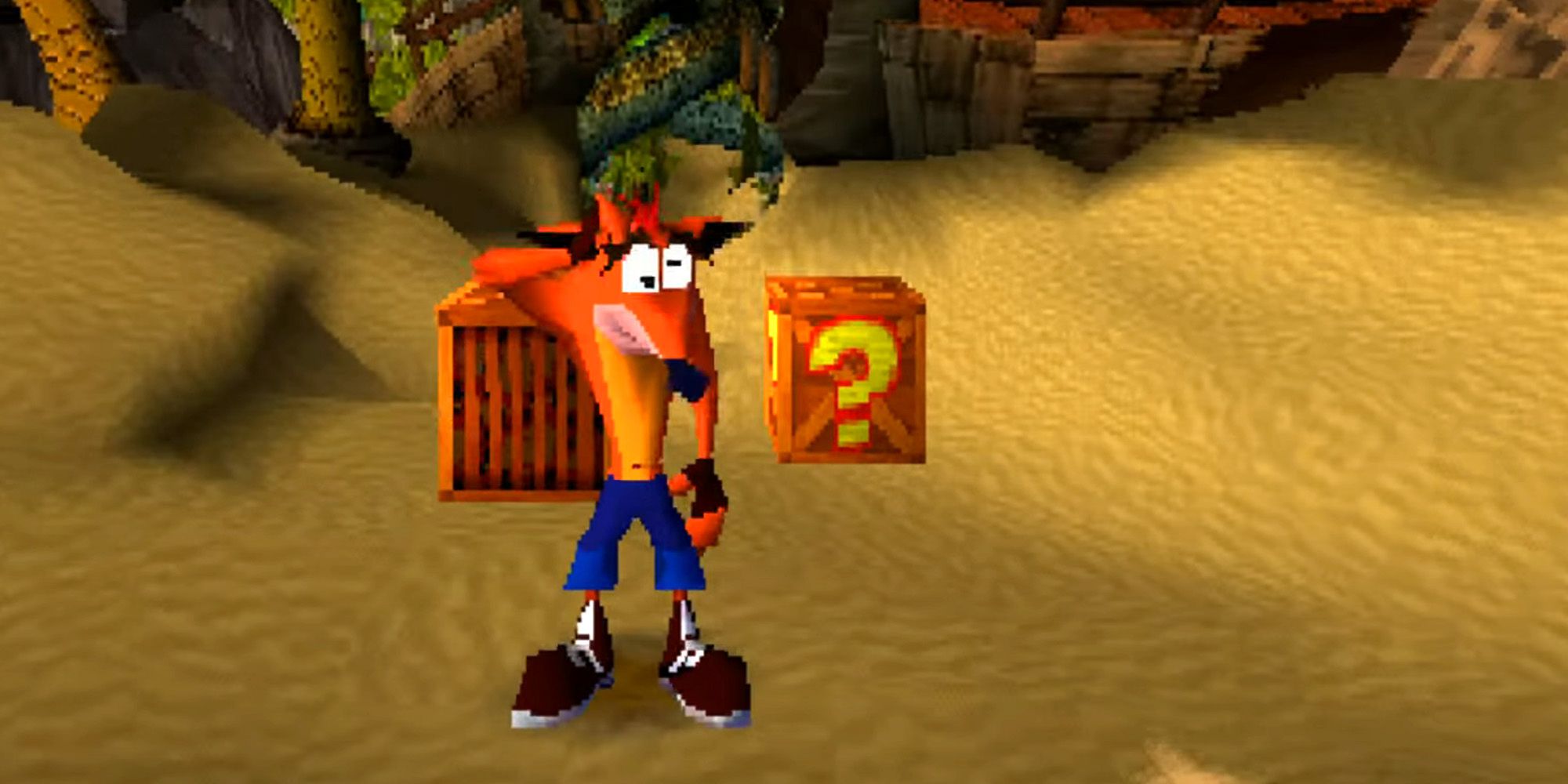 Crash Bandicoot 1 - Crash scratching his head in the first level