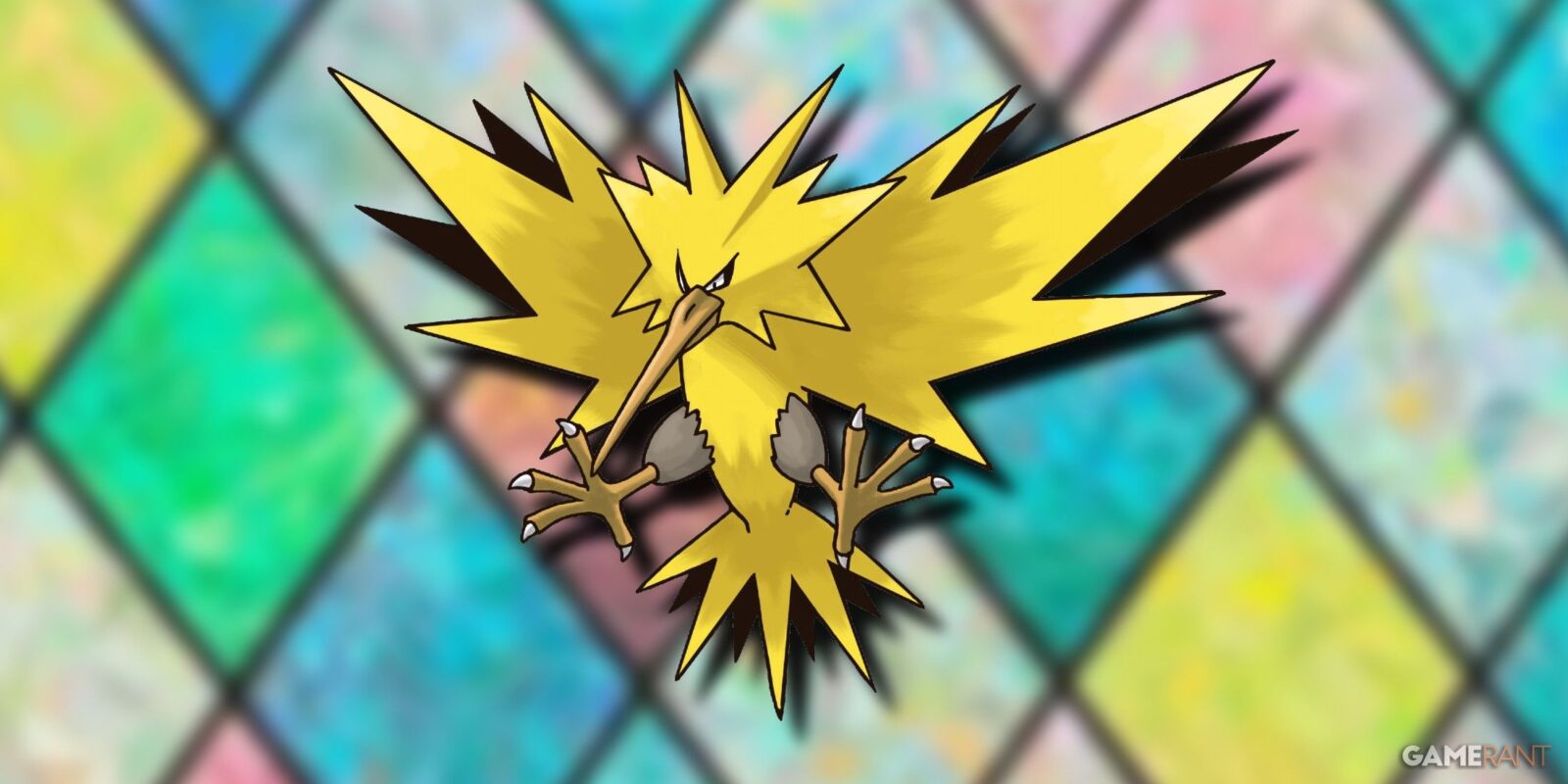 Pokemon Fan Creates Impressive Stained Glass Artwork of Zapdos