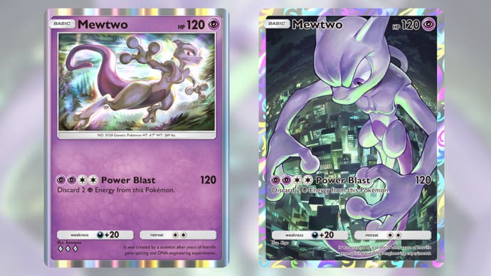 Pokémon TCG Pocket Mewtwo cards.