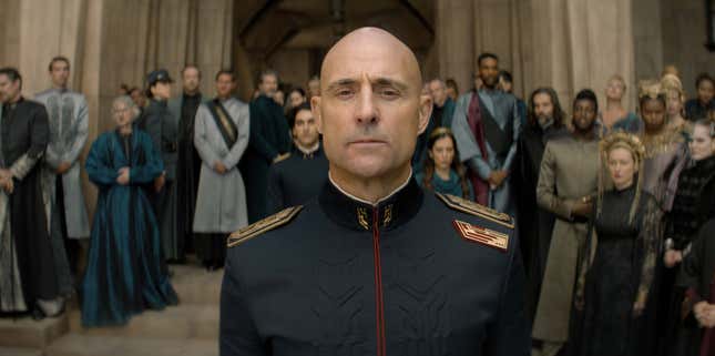 Mark Strong looking stoic