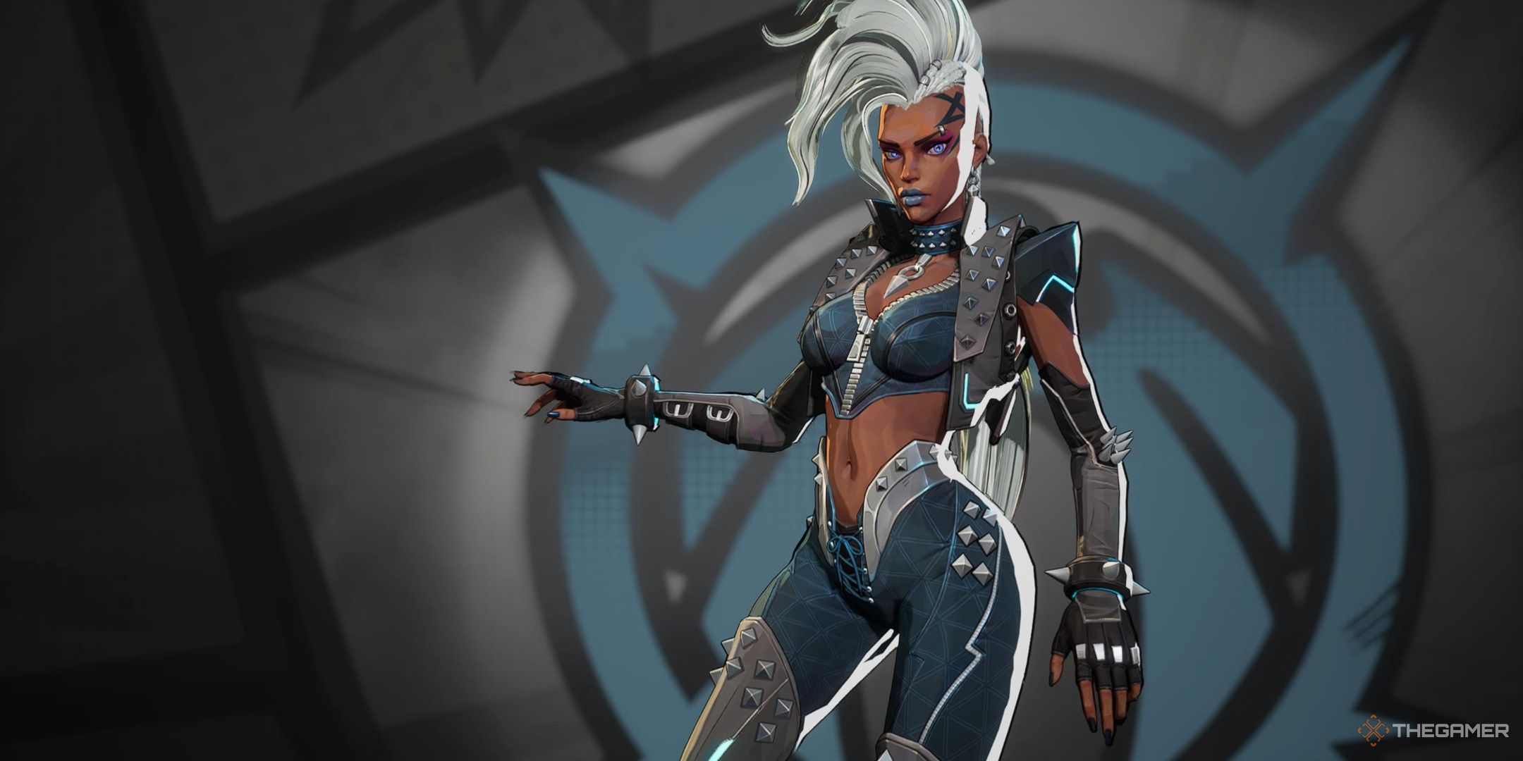 Storm wearing the Mohawk Rock skin in Marvel Rivals.