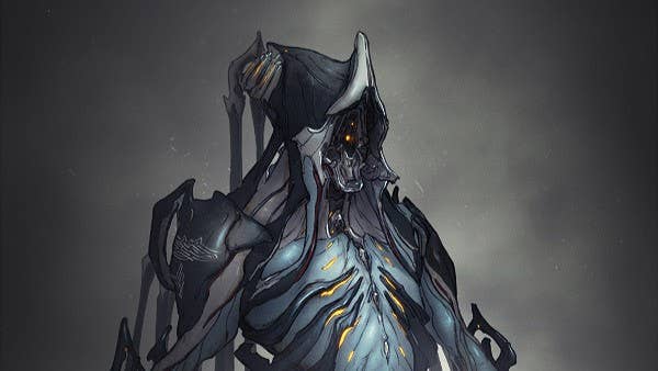 Close up shot of original Nekros Warframe design by Mynki