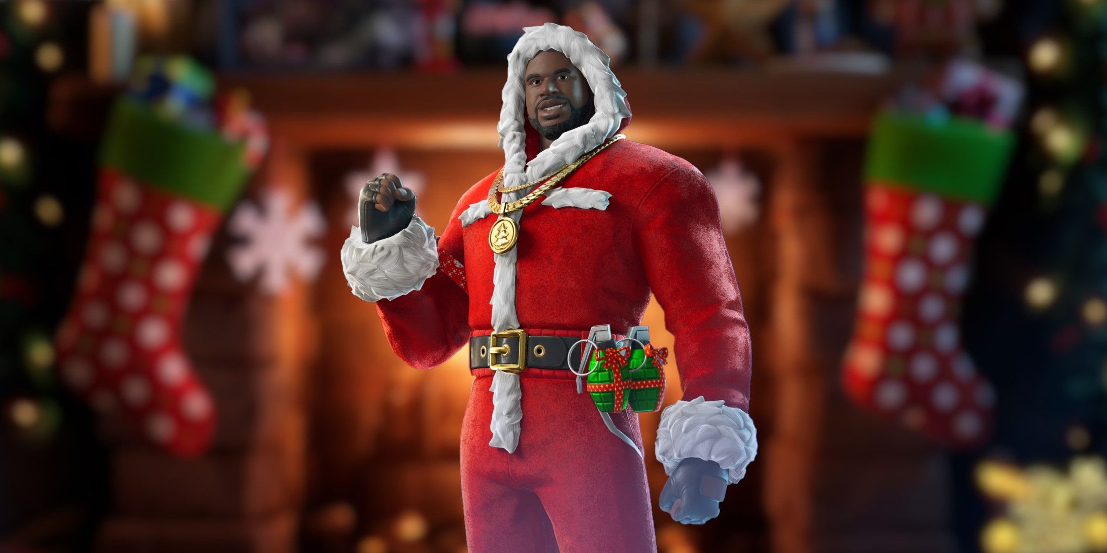 santa shaq fortnite