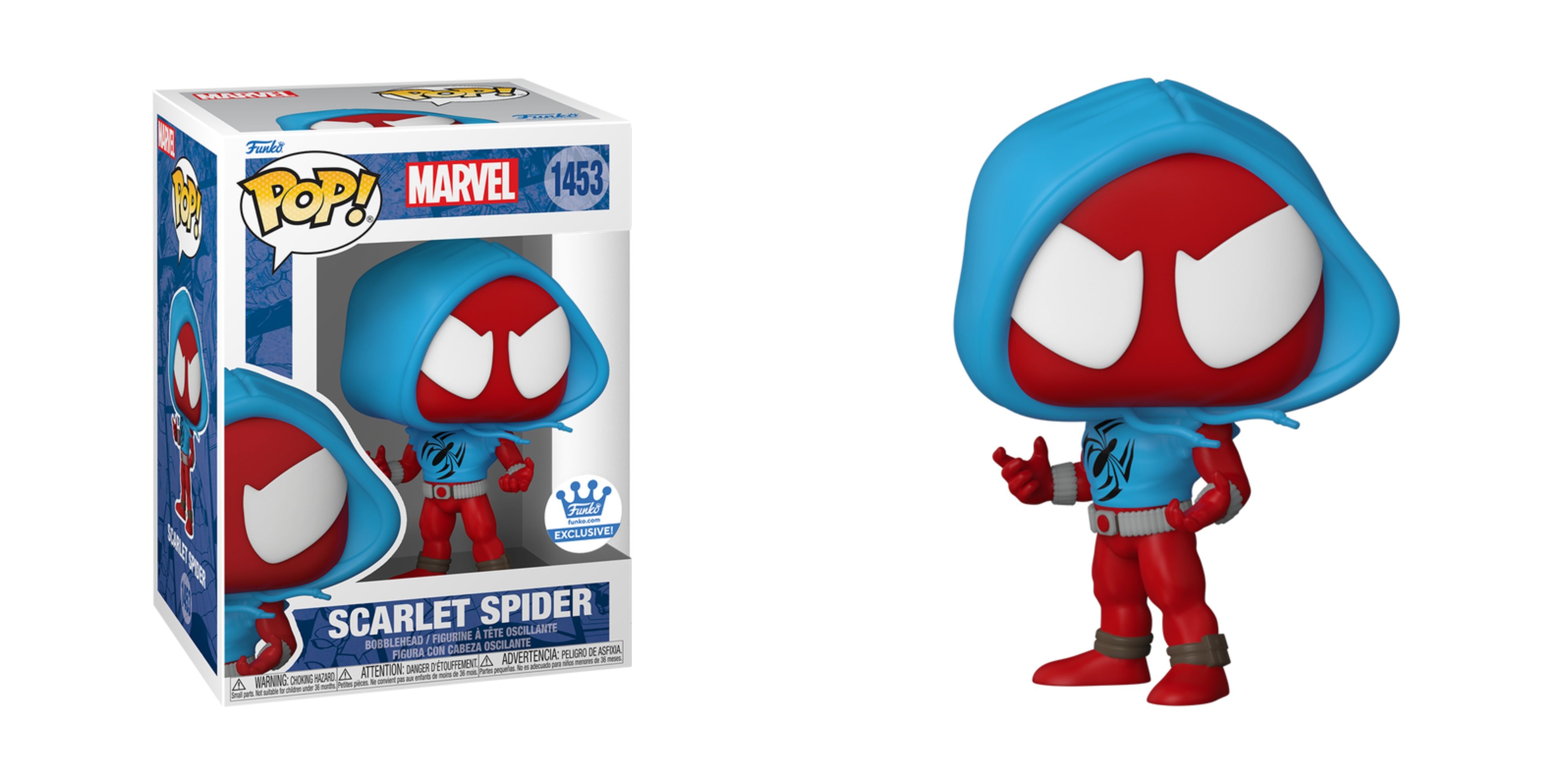 scarlet spider in hoodie spider-man funko pop.