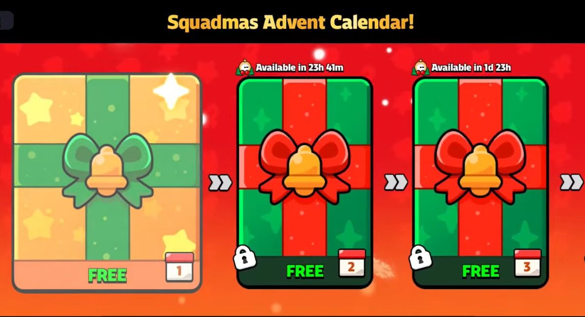 Squadmas Advent Calendar rewards