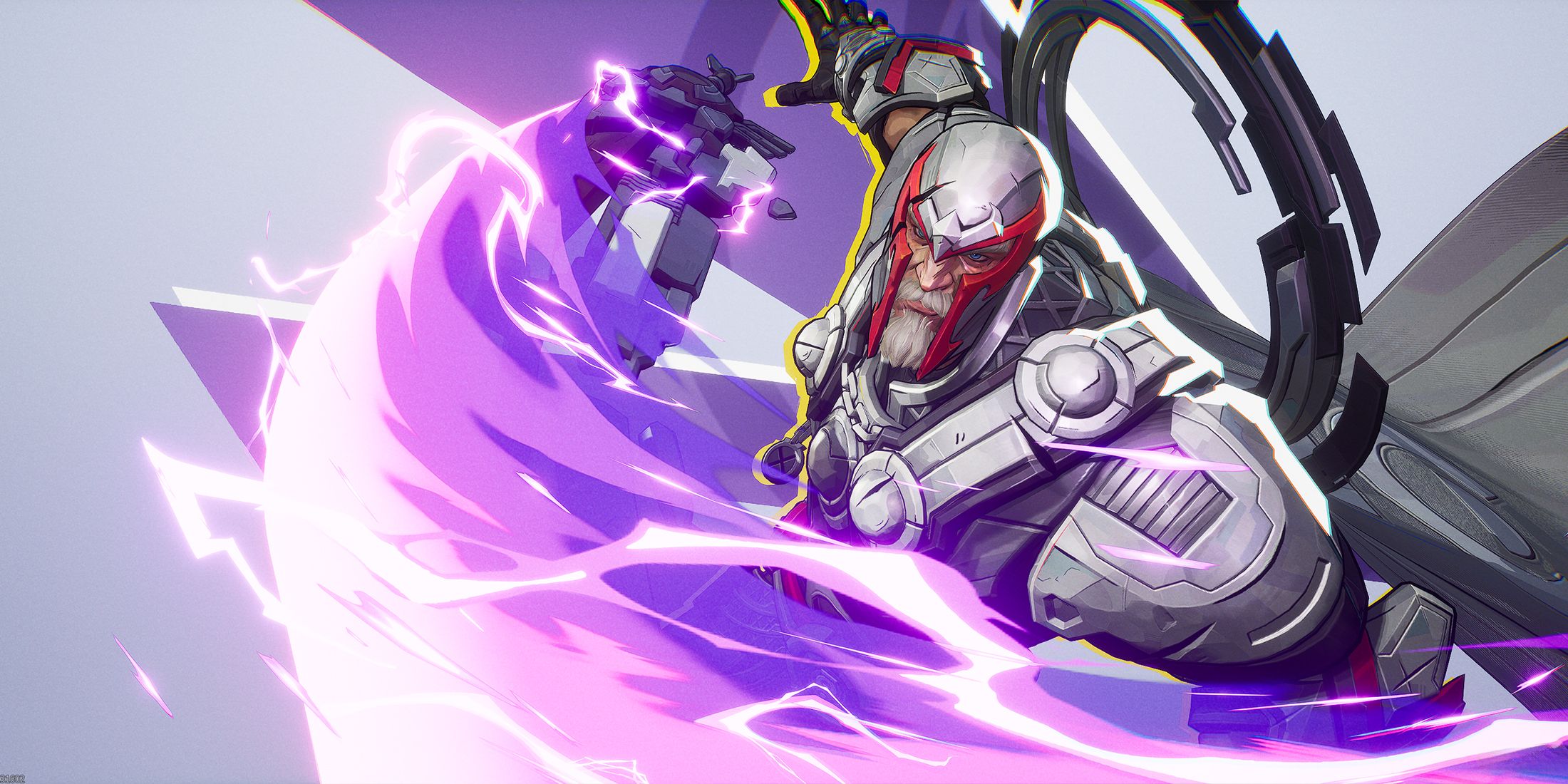 Magneto with a purple glow in Marvel Rivals