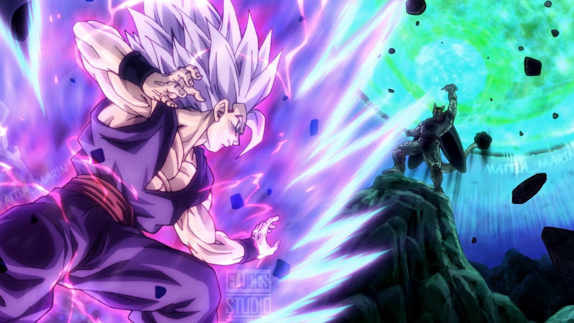 Beast Gohan vs Cell Max In Dragon Ball Super.