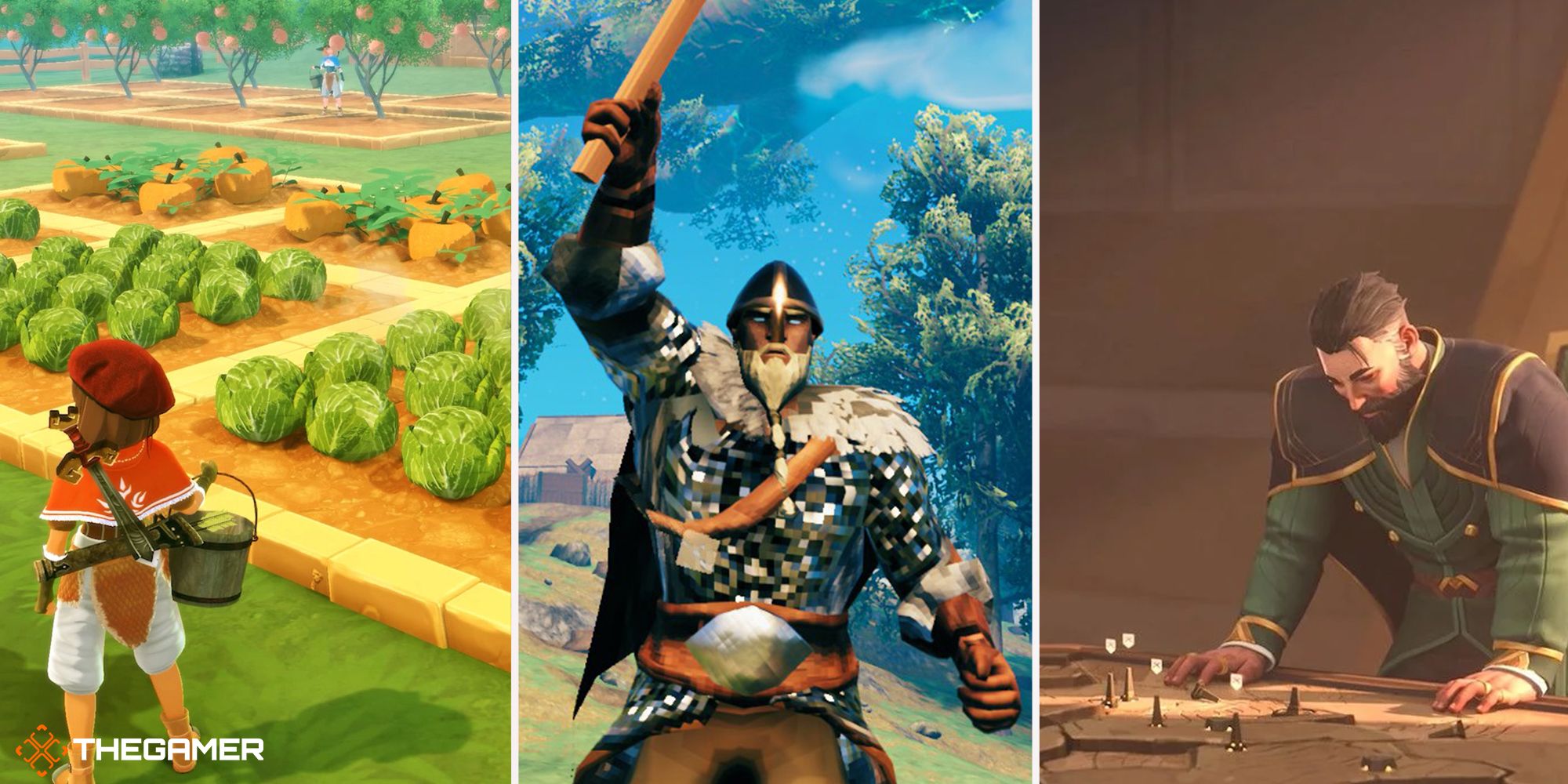 craftopia (left), valheim (centre), dune spice wars (right)