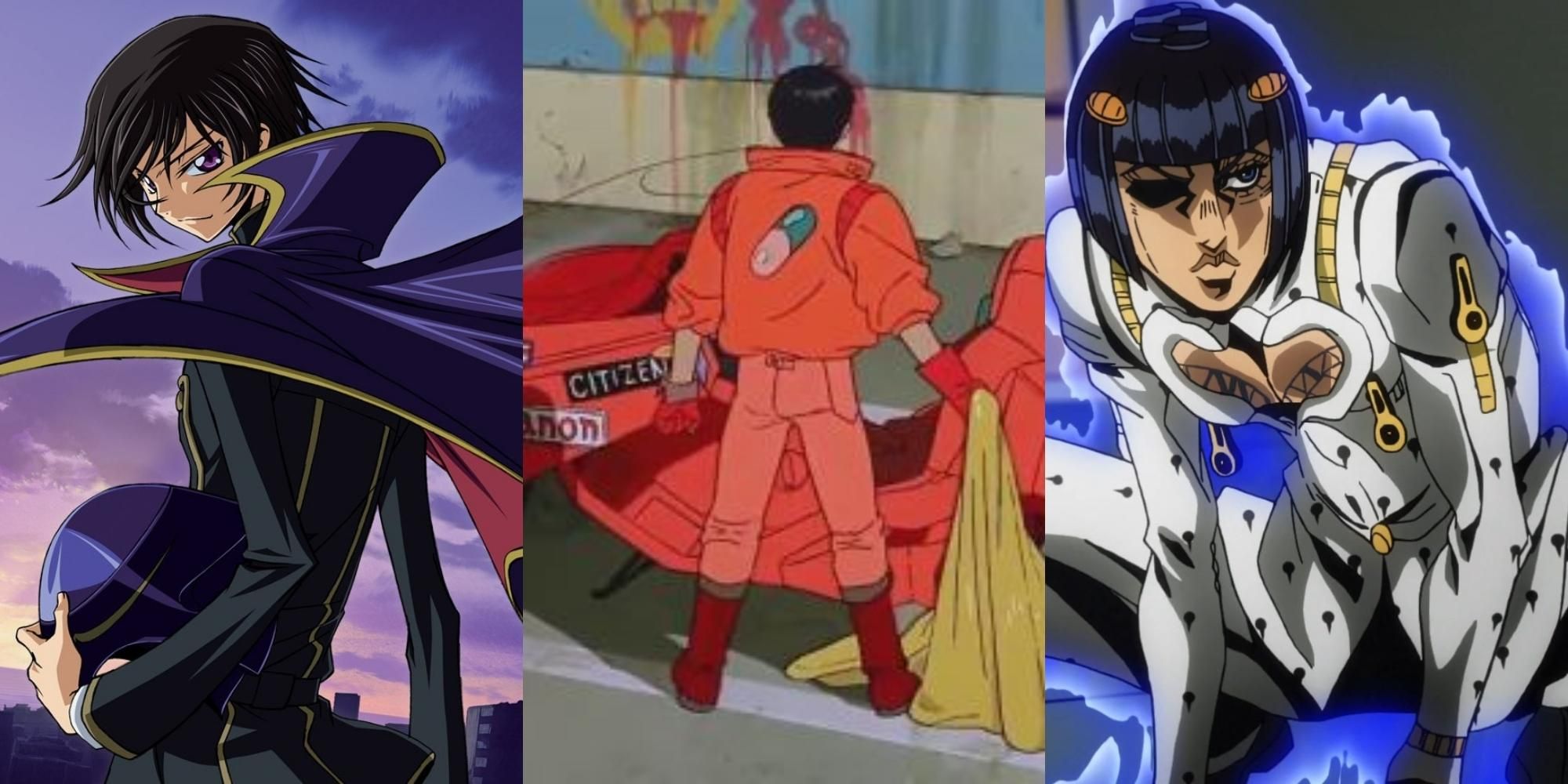 Lelouch in Code Geass, Shotaro in Akira, Bruno in JoJo's Bizarre Adventure