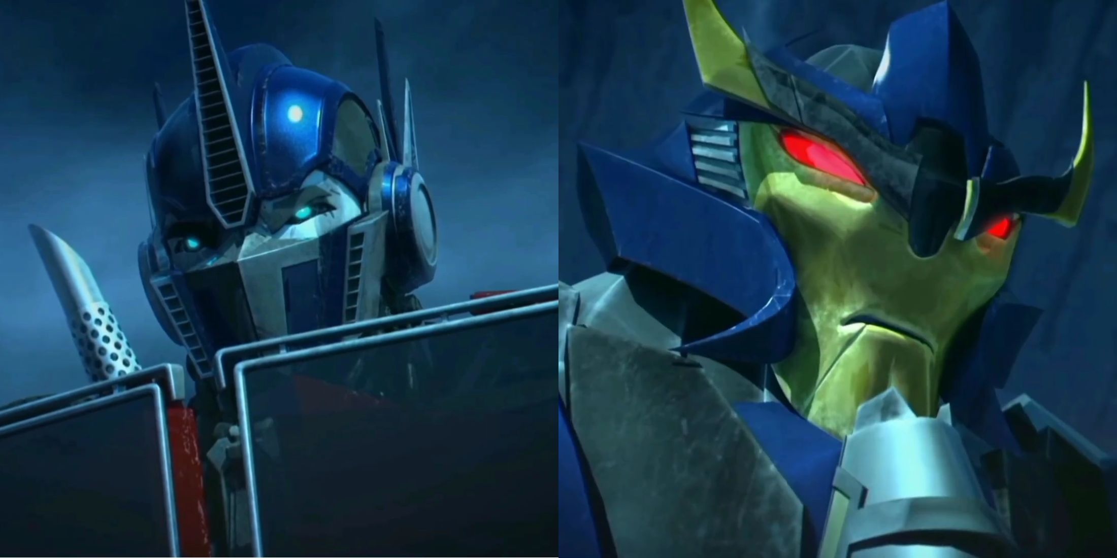 Optimus Prime fights Dreadwing, Megatron's new second-in-command in Season 2 of Transformers: Prime