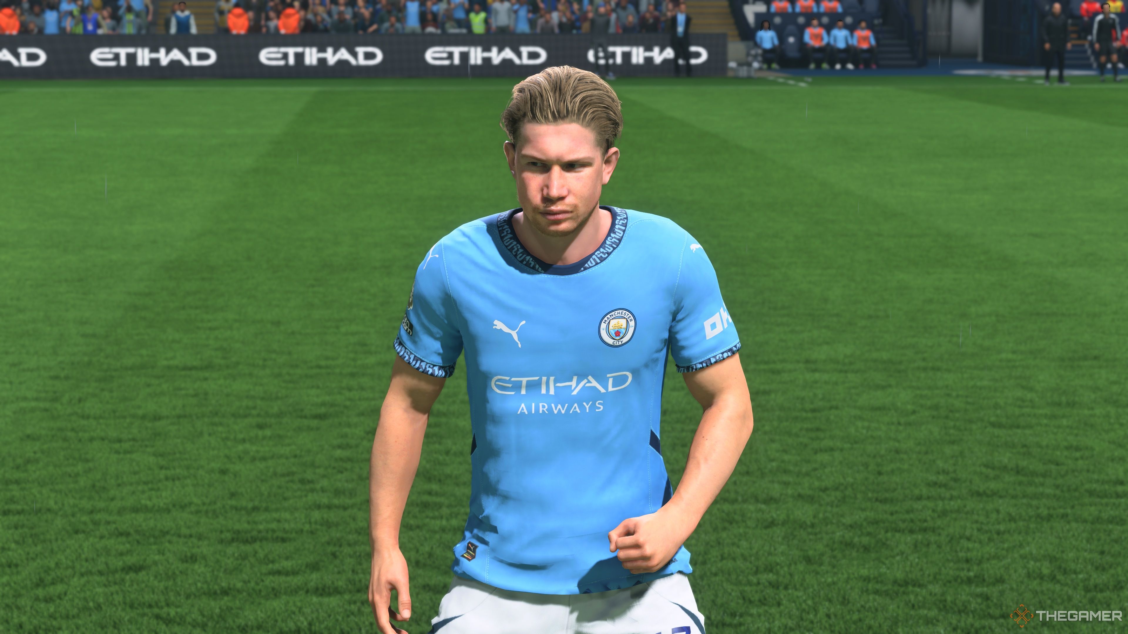 De Bruyne on the pitch in EA Sports FC 25.