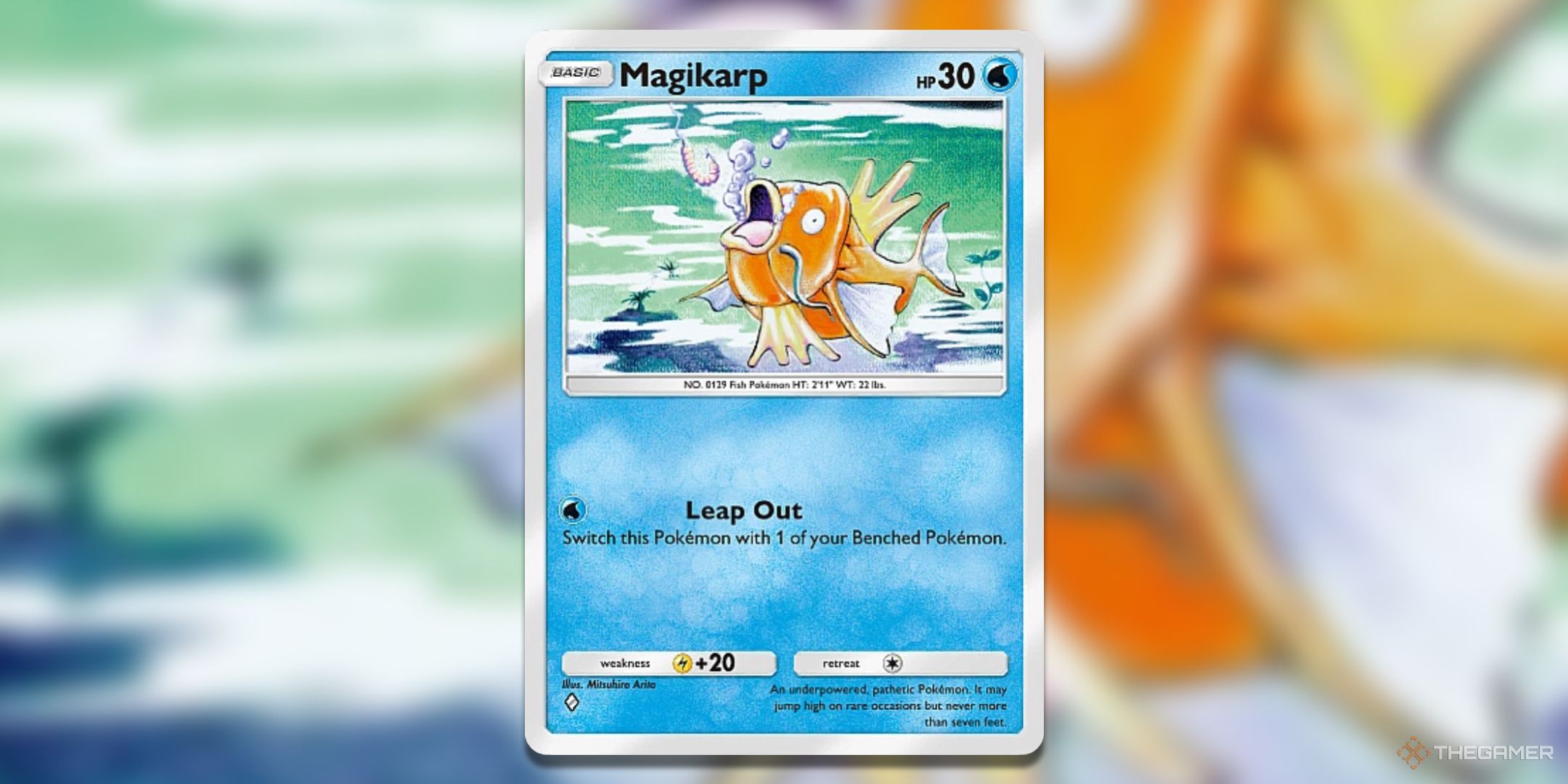 Mythical Island Magikarp Pokemon TCG Pocket Card Art.