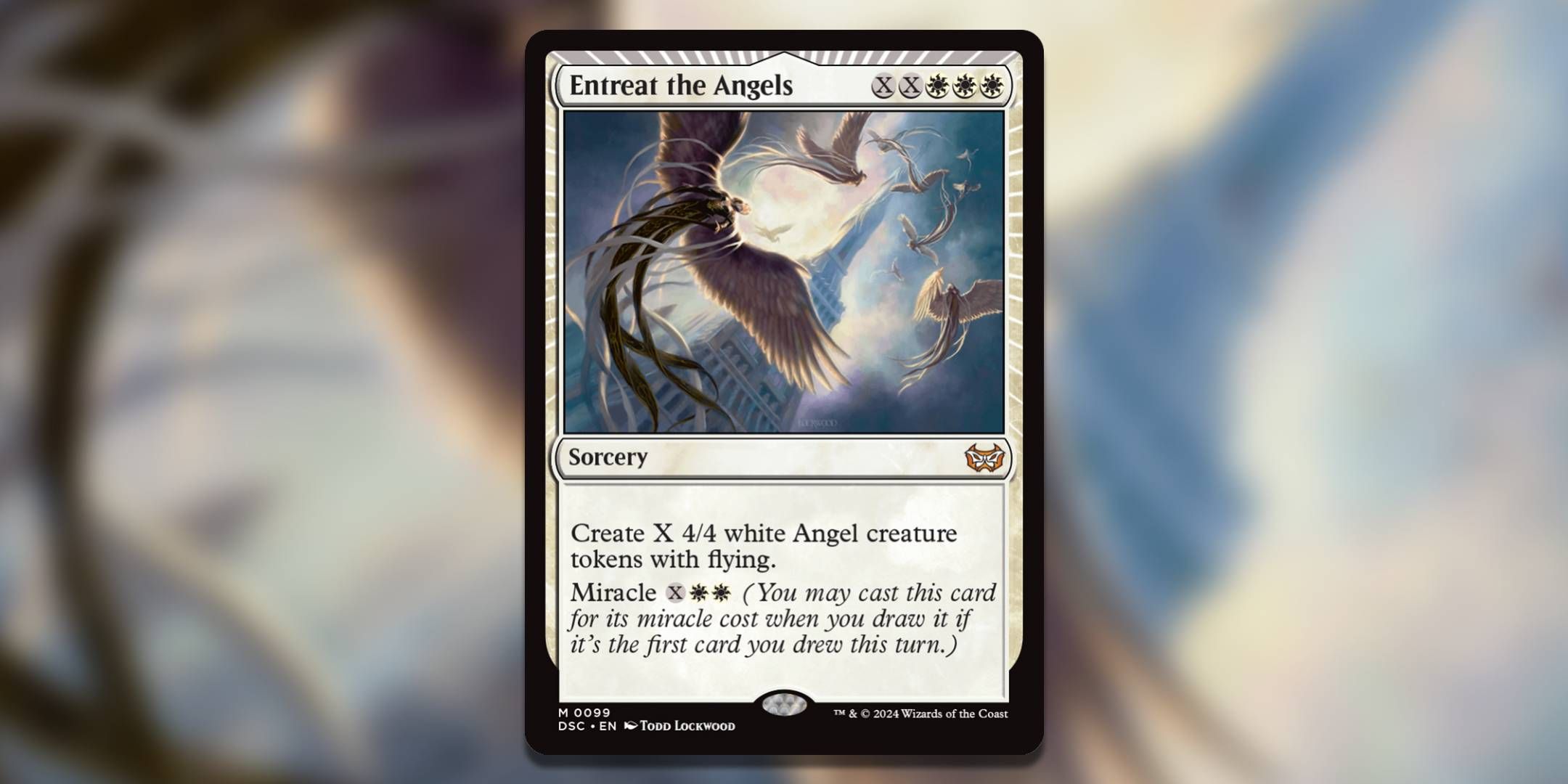 The Magic The Gathering card Entreat the Angels by Todd Lockwood.