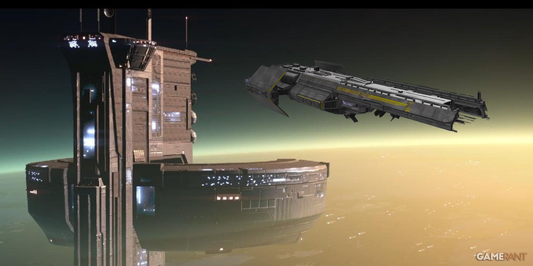 Helldivers 2 Democracy Space Station and Destroyer