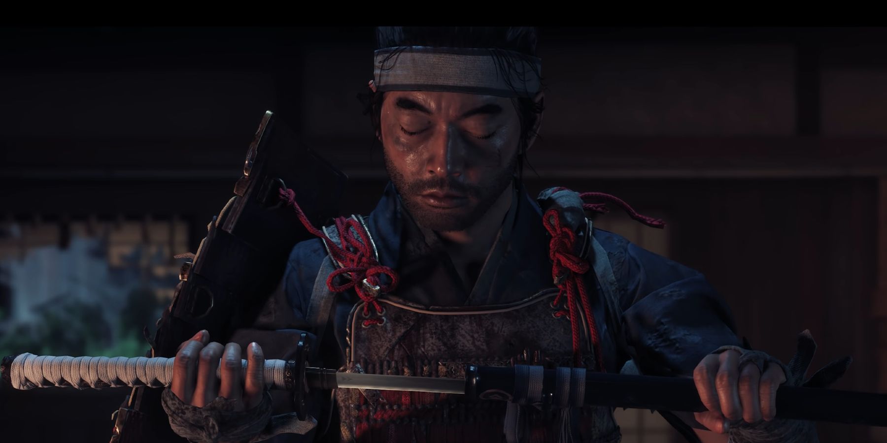 Jin finding his sword in ghost of tsushima