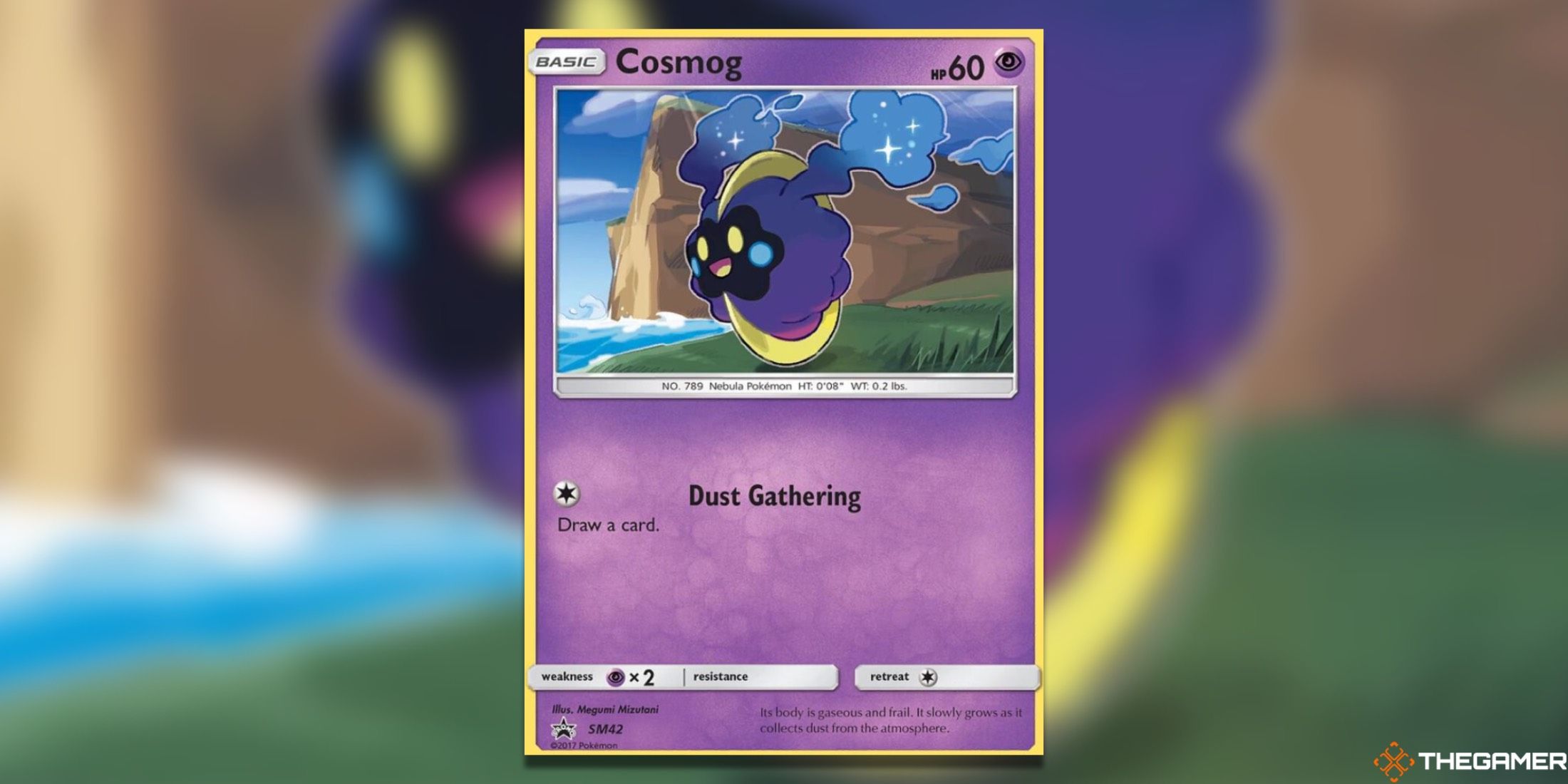 The Cosmog Sun & Moon Promo in the Pokemon TCG.