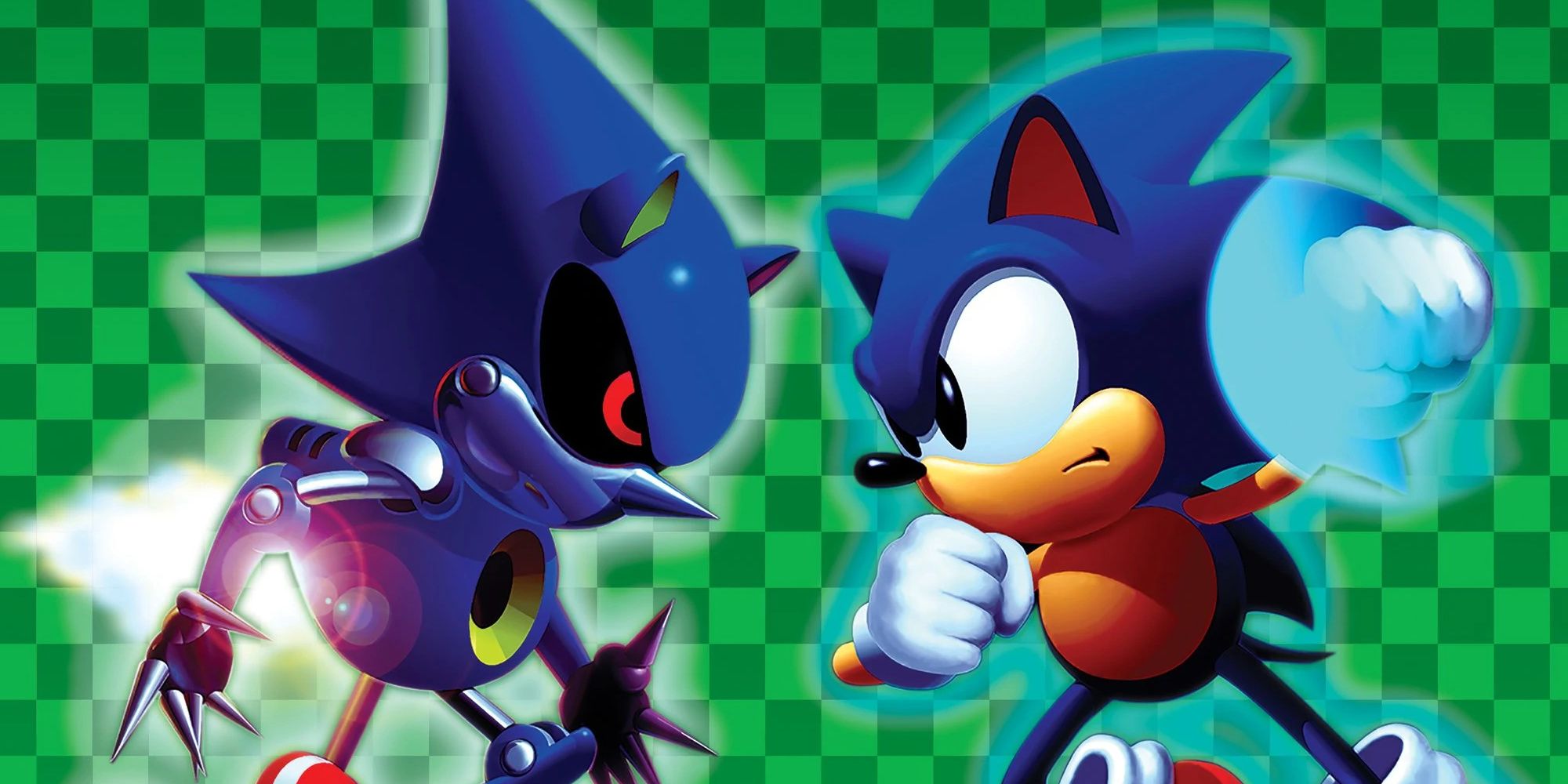 Metal Sonic & Sonic on Sonic CD Vinyl Cover