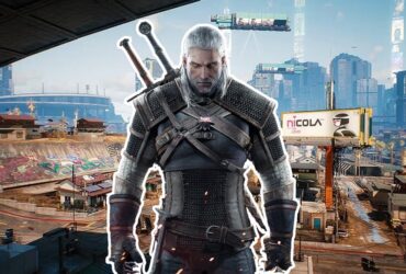 The Witcher 3 originally featured a scene where Geralt visited Cyberpunk 2077's Night City