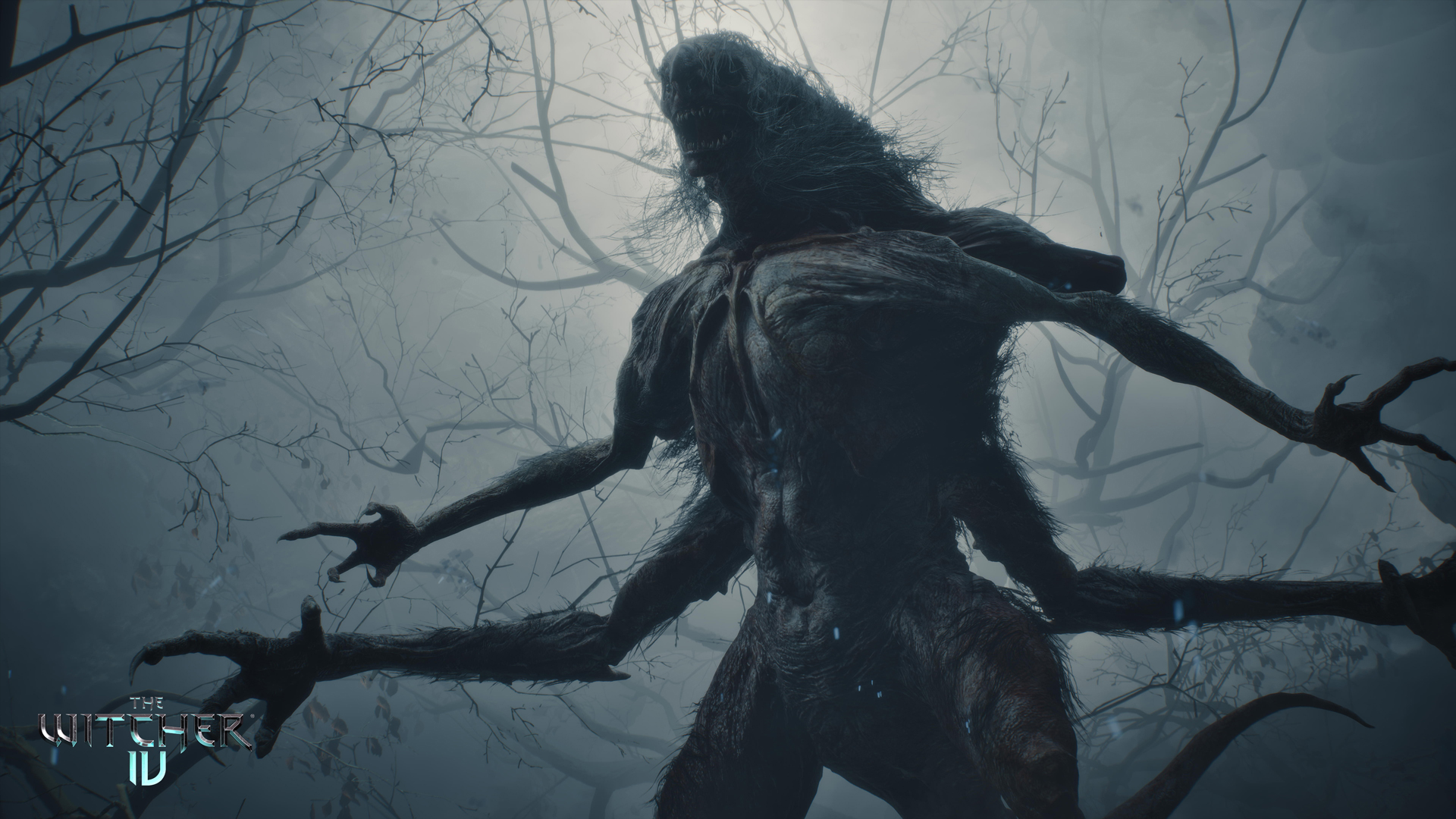 The Witcher 4 screenshot showing a huge towering beast