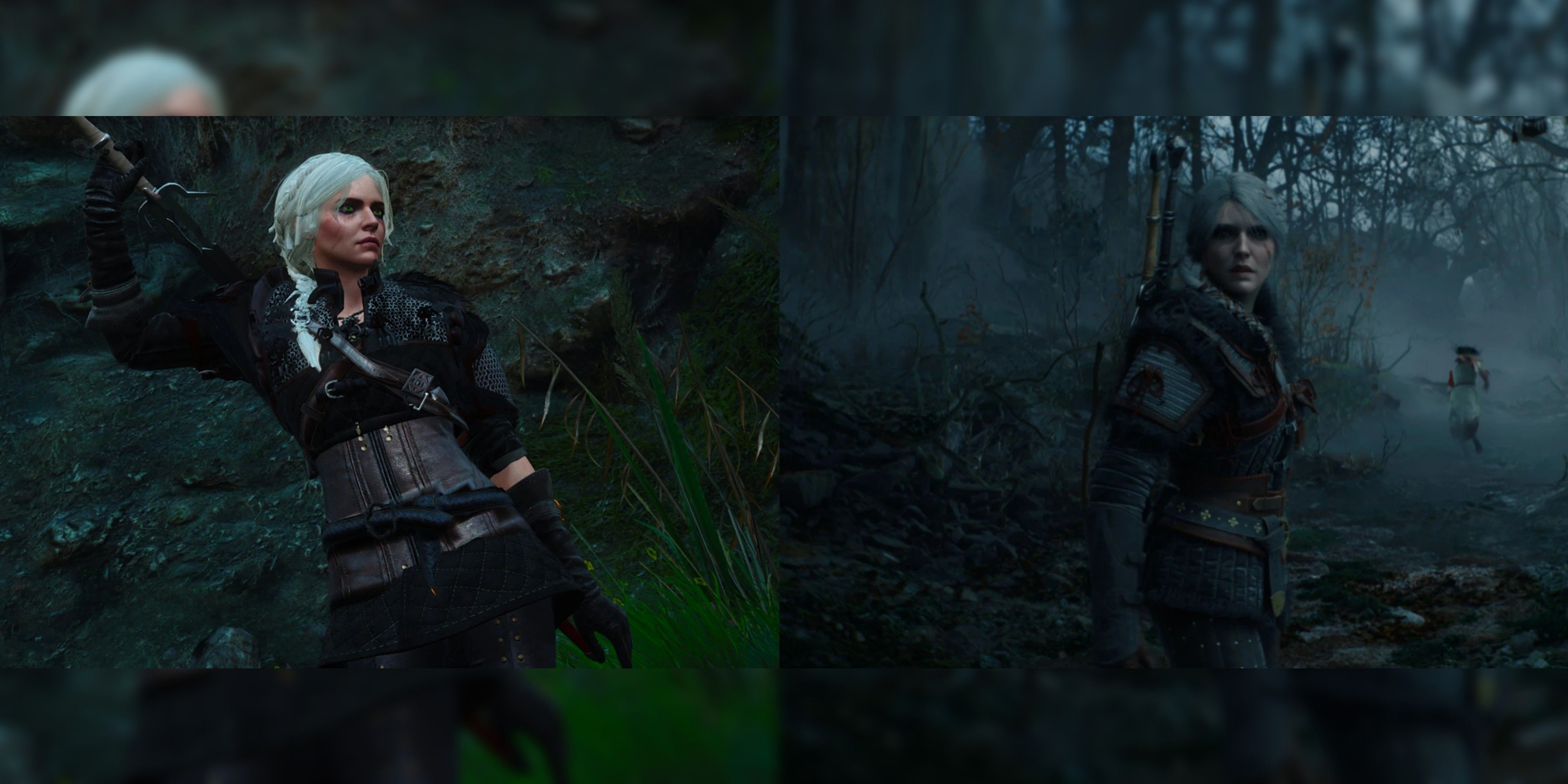 ciri in the witcher 4, and a witcher 4 ciri mod model in the witcher 3.