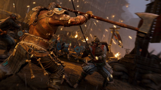 Best samurai games: two samurai fight in For Honor