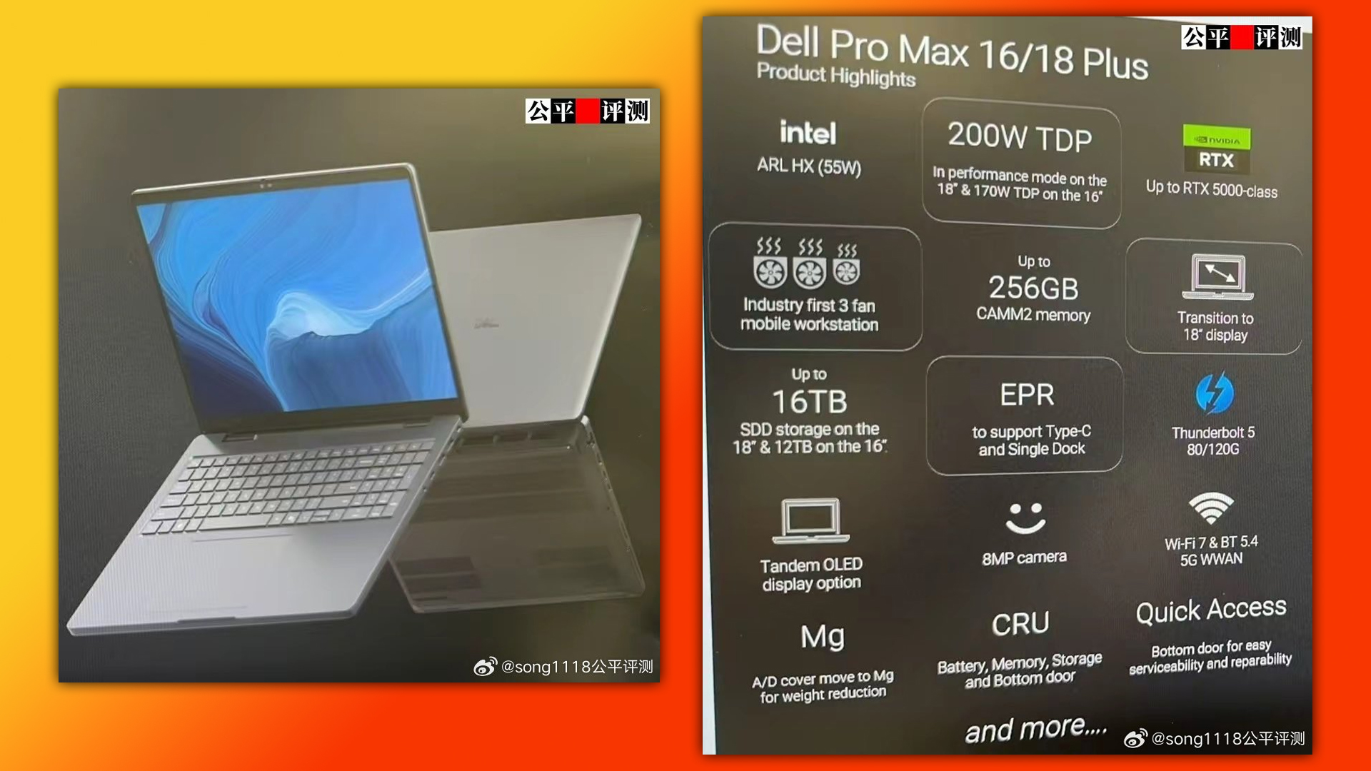 dell poster with specs and laptops