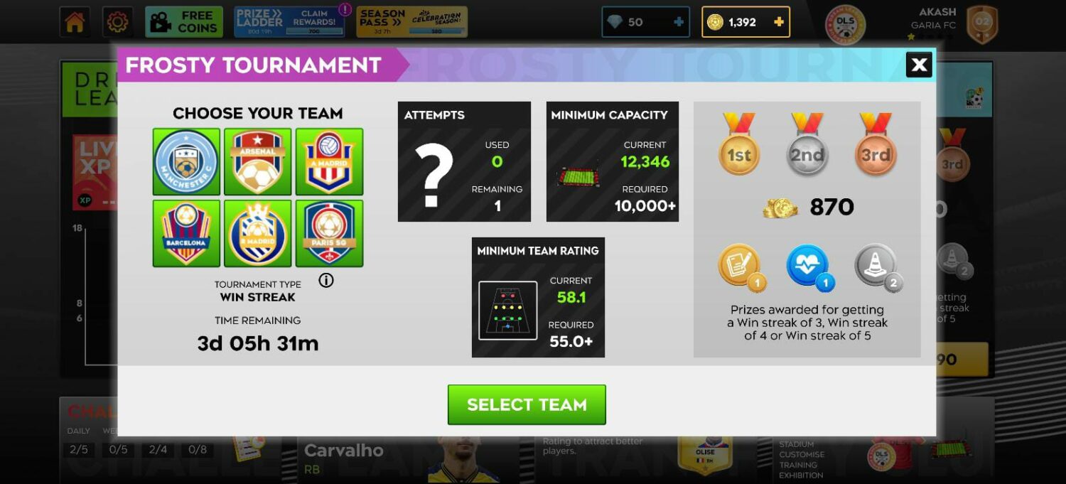 Dream League Soccer 2025 Tournaments