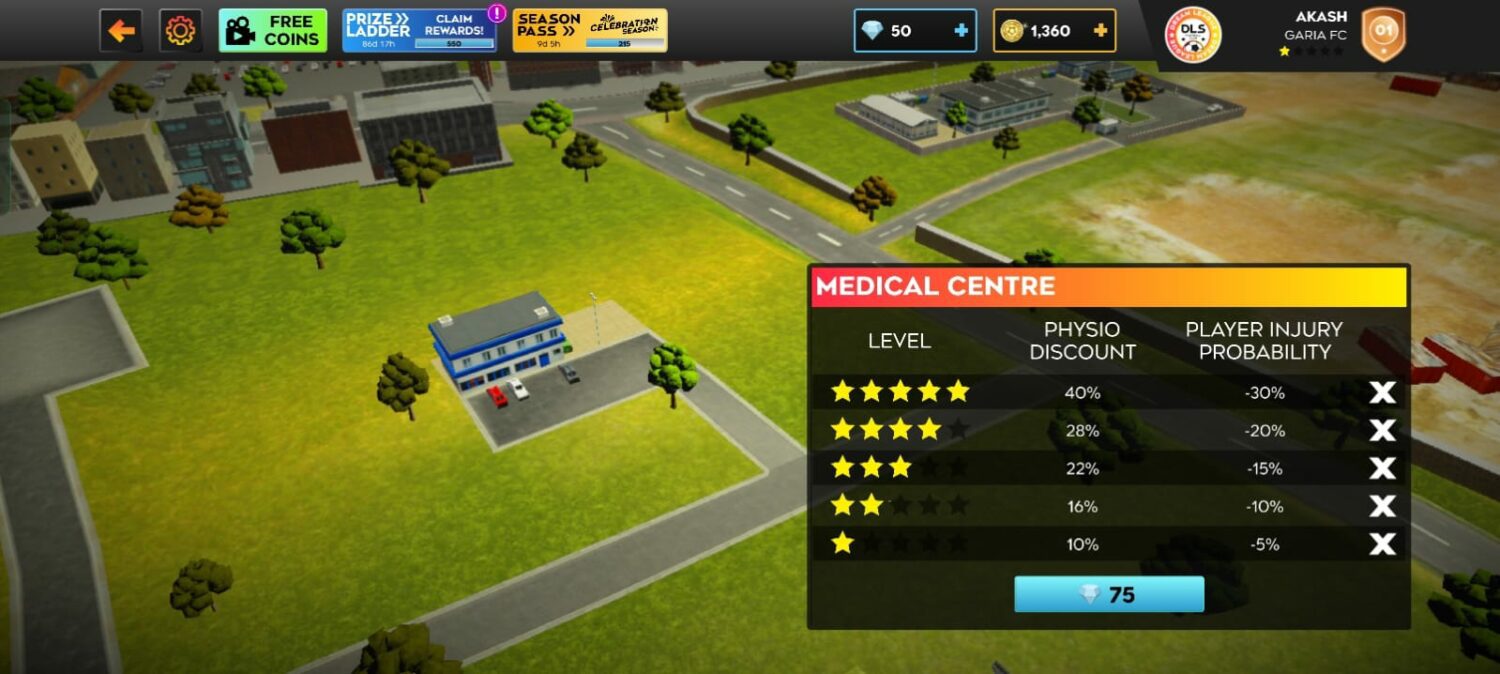 Dream League Soccer 2025 Medical Centre