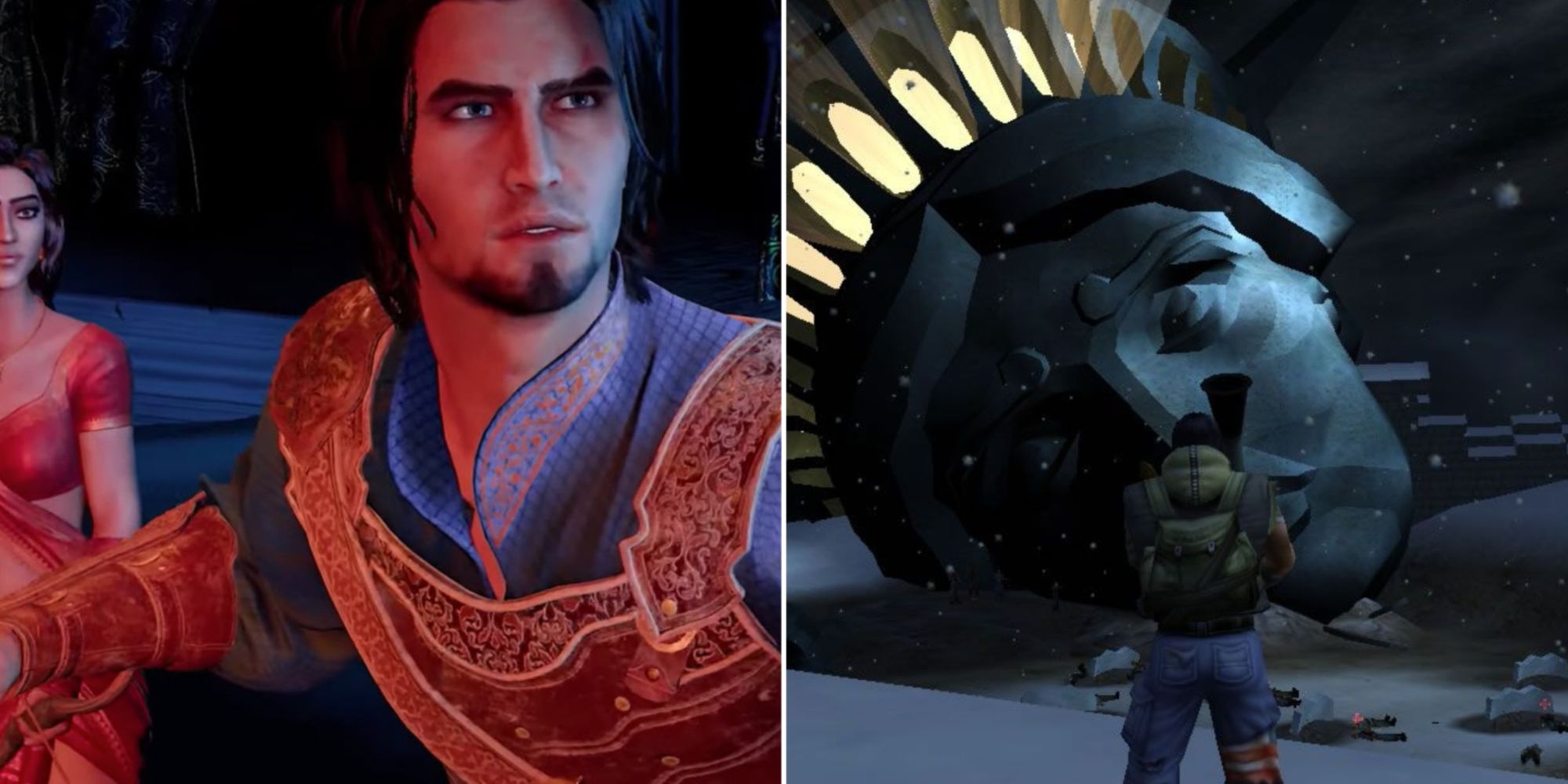 A Collage of Promotional Images For Prince of Persia SOT And Freedom Fighters