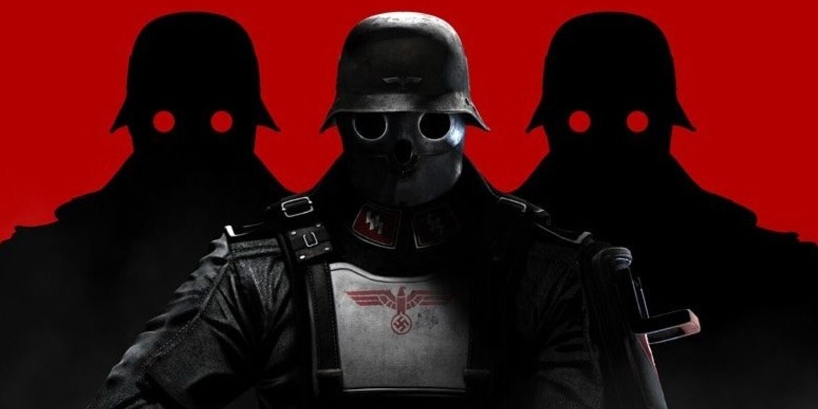 Three soldiers on the cover art of Wolfenstein The New Order.