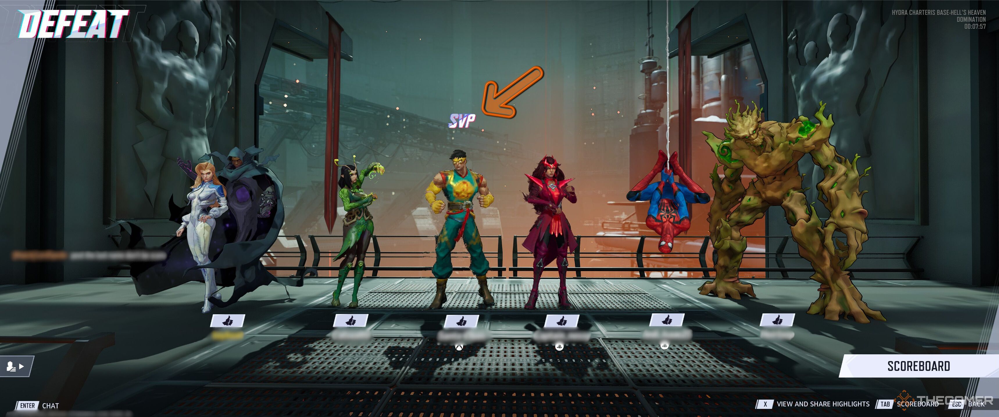 A screenshot showing SVP in Marvel Rivals.