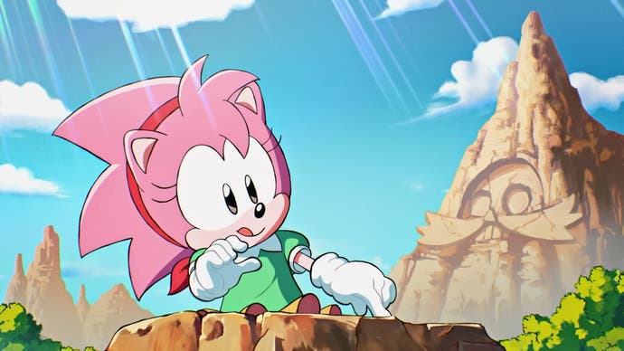 Amy in the animated intro to Sonic CD in Sonic Origins